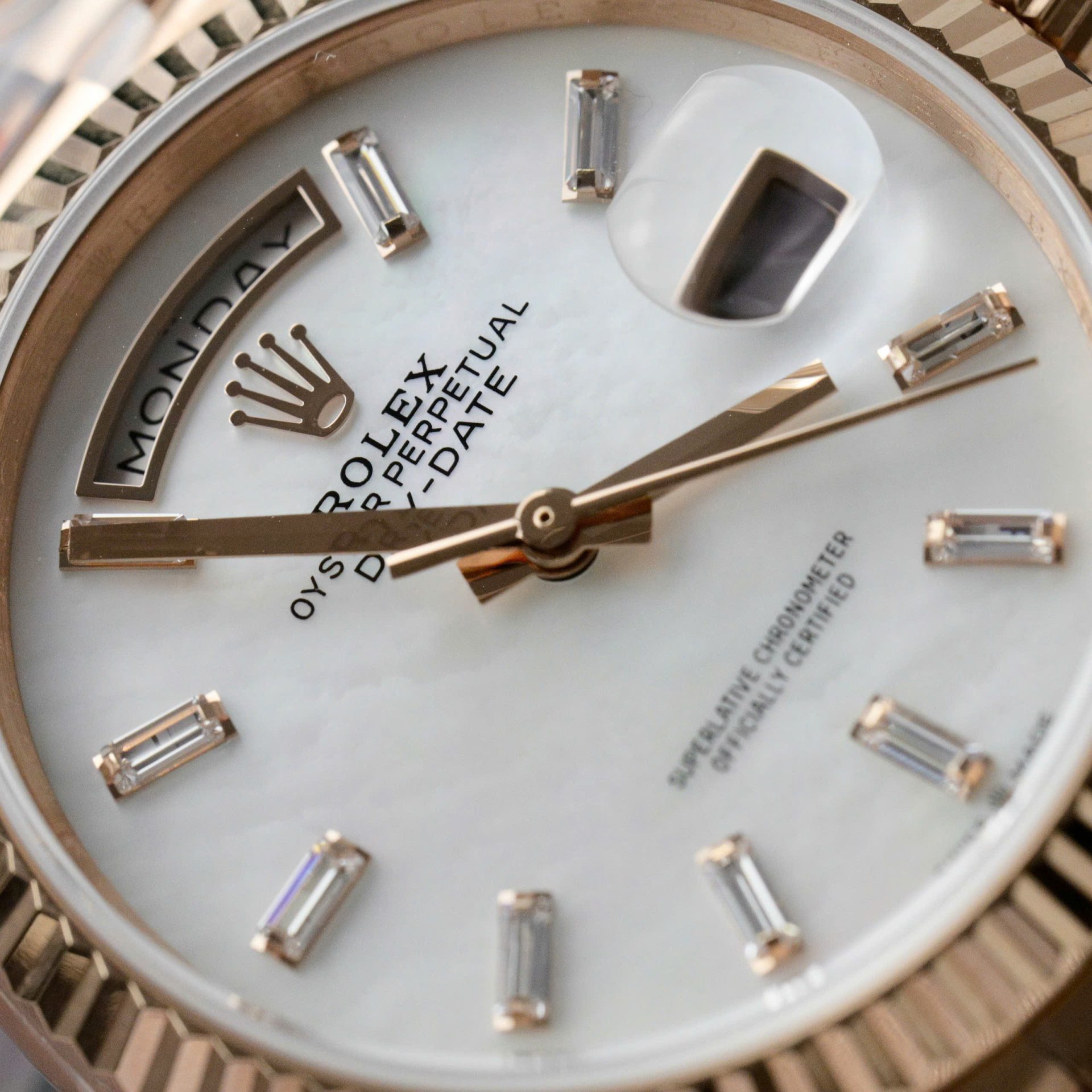 Rolex Day-Date Rose Gold Replica Watch Dial Mother Of Pearl QF Factory 36mm