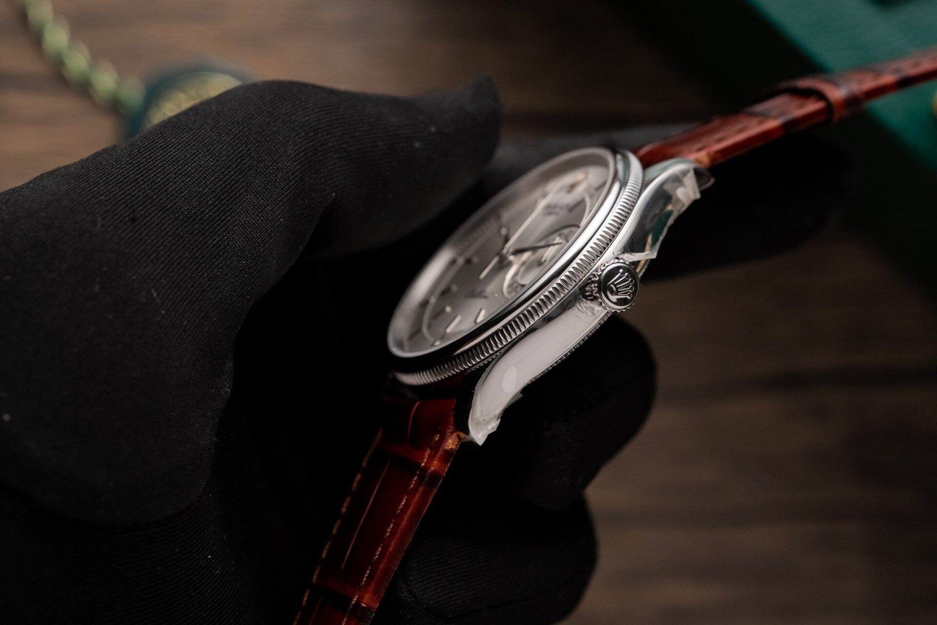 Rolex Replica 1:1 Watch Cellini Date 50519 Brown Leather Strap 39mm