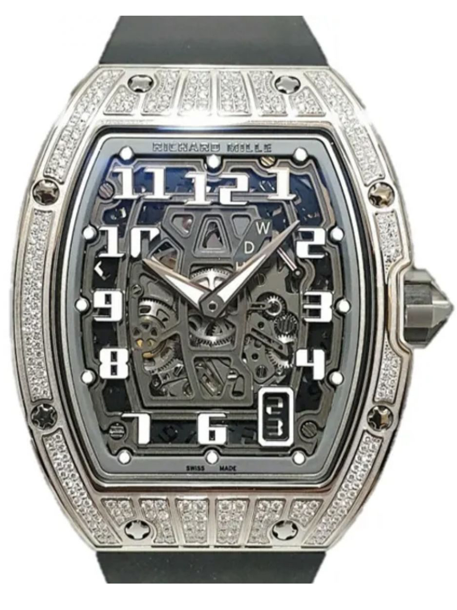 Richard Mille RM67-01 Skeleton Dial Ultra-Thin Customs Natural Diamonds Best Refined 38.7mm