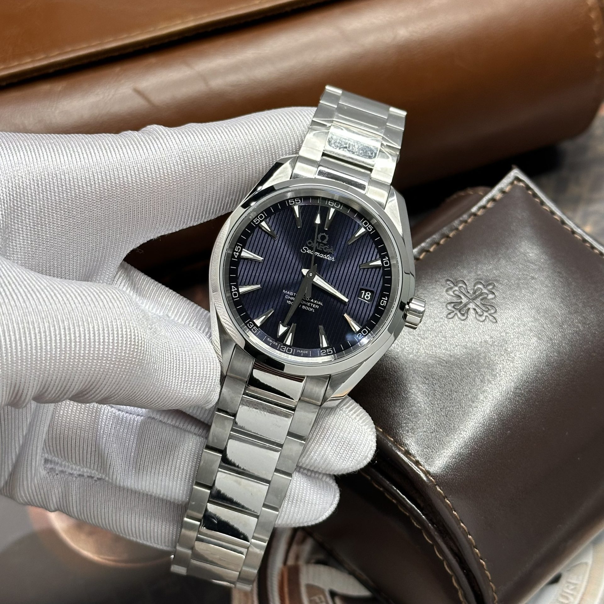 Omega Seamaster Replica Watches Blue Dial VS Factory 41mm