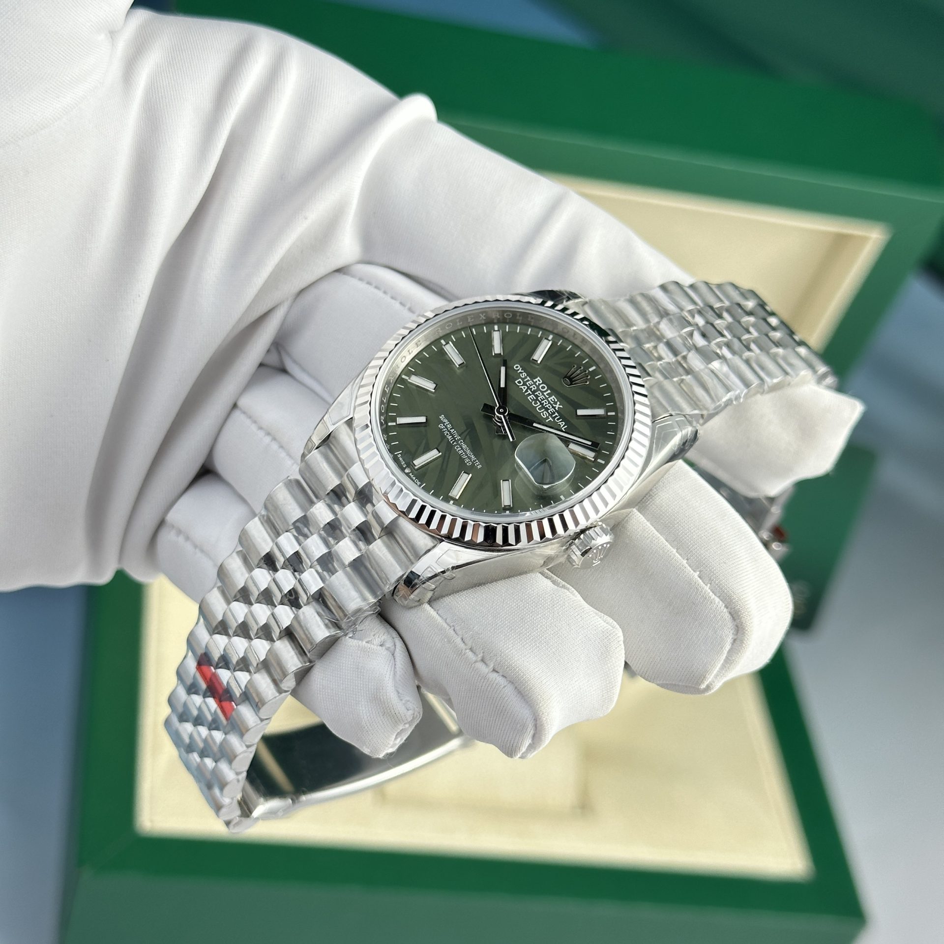 Rolex Replica Watch DateJust 126234 Dial Green VS Factory 36mm