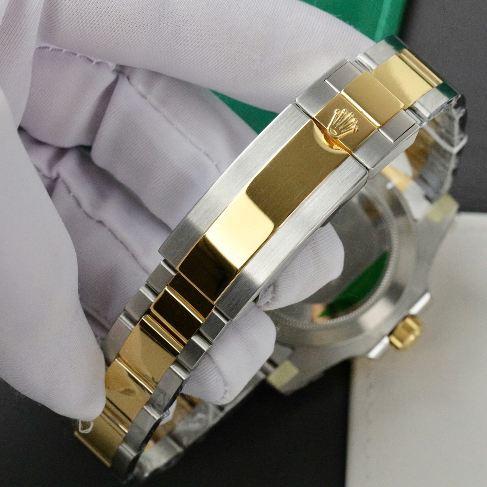 Rolex Submariner Dial Blue Copies Watches Custom Gold Wrapped 40mm