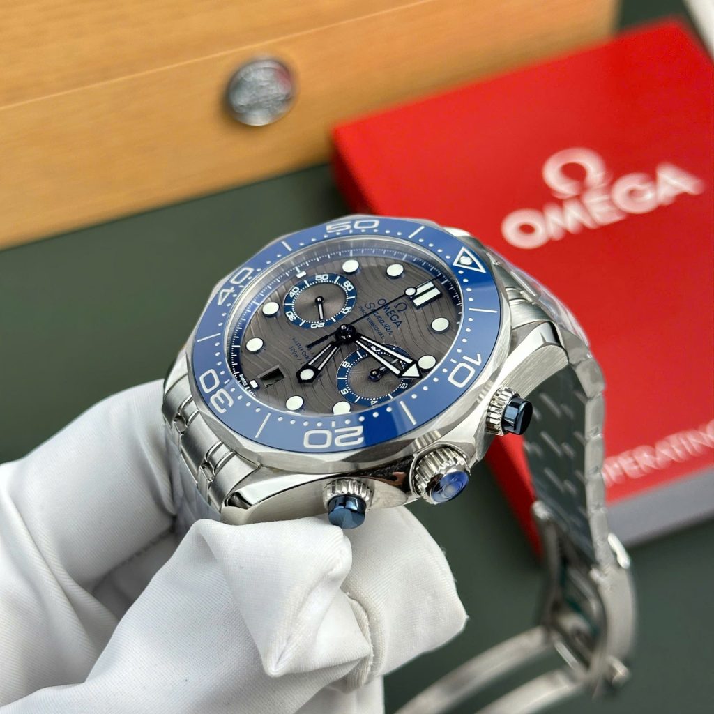Omega Best Copies Watch Seamaster Diver 300M Chronograph Dial Gray N1 Factory 44mm