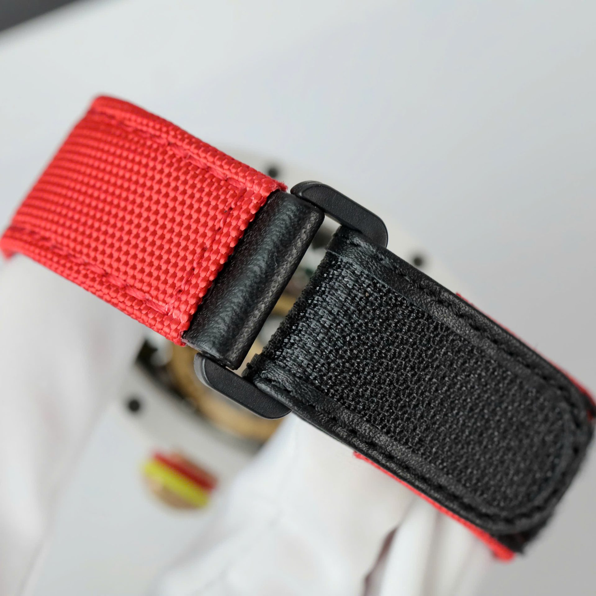 Richard Mille Clone Watches RM88 Smiley White Ceramic Fabic Nato Strap 42mm