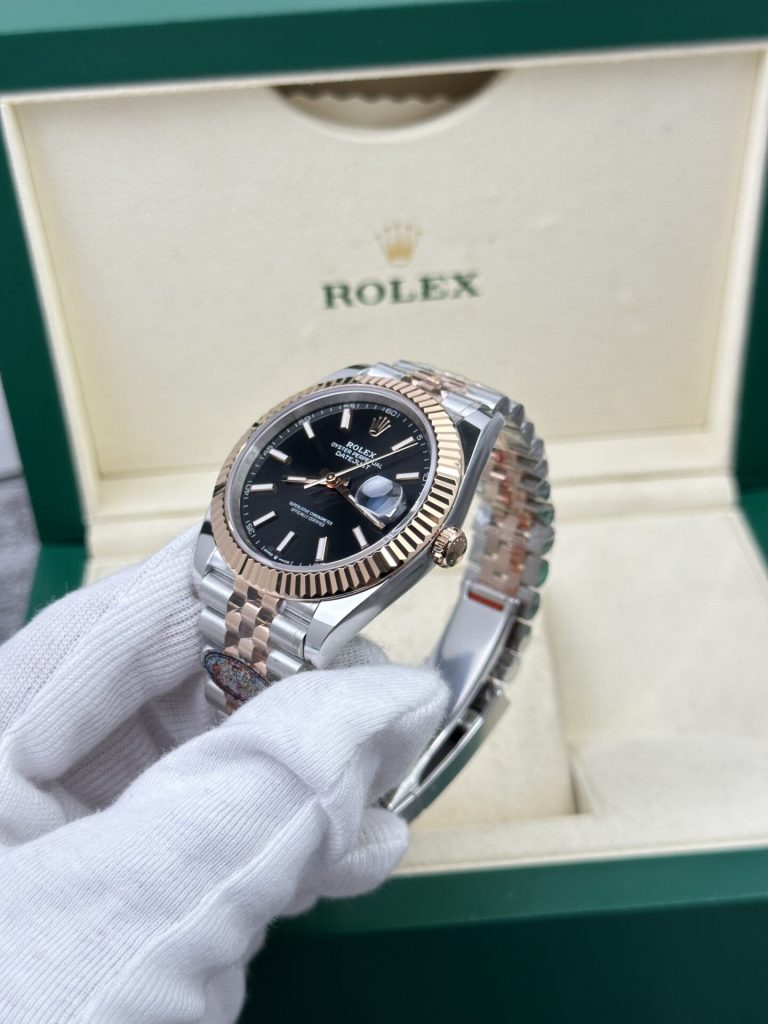 Rolex Replica Watch DateJust 126331 Demi Rose Gold Black Dial Clean Factory 41mm