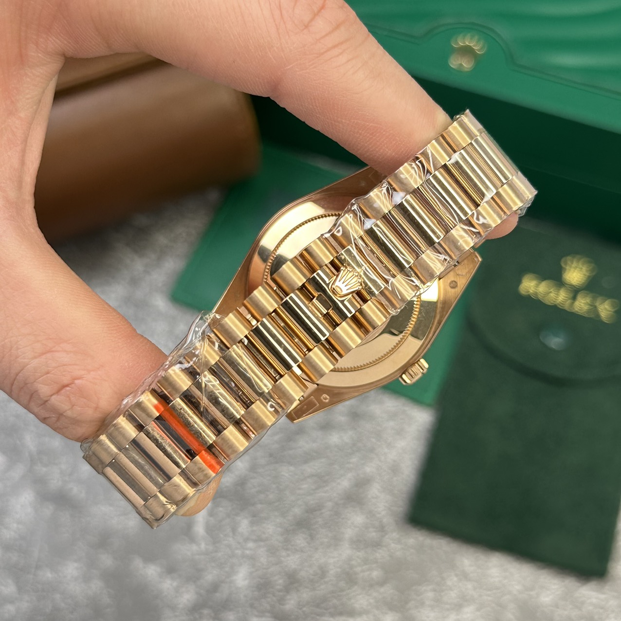 Rolex Replica Watch Day-Date 228235 Rose Gold White Dial V2 GM Factory 40mm