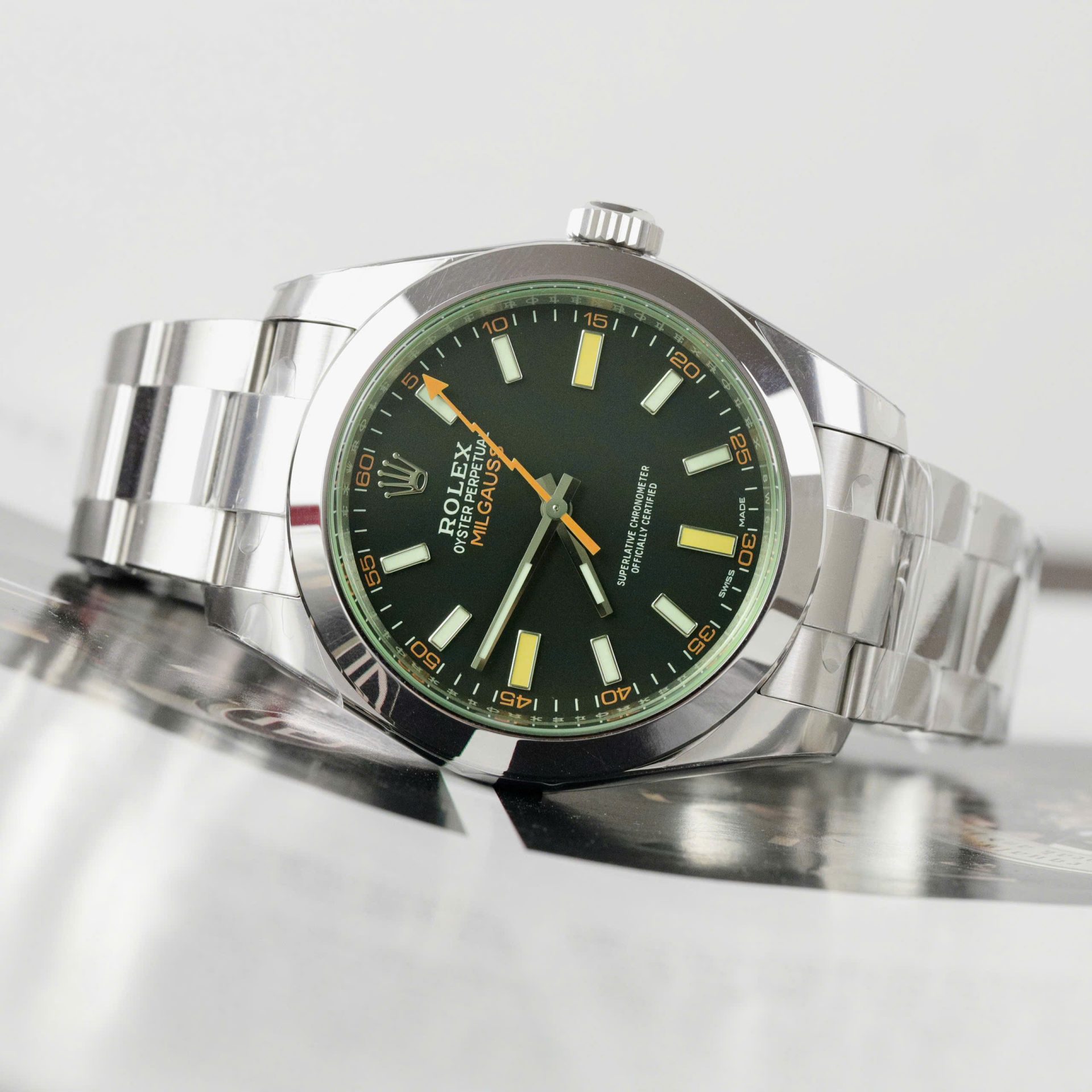 Rolex Milgauss 116400GV Best Replica Watch Oyster Strap VS Factory 40mm