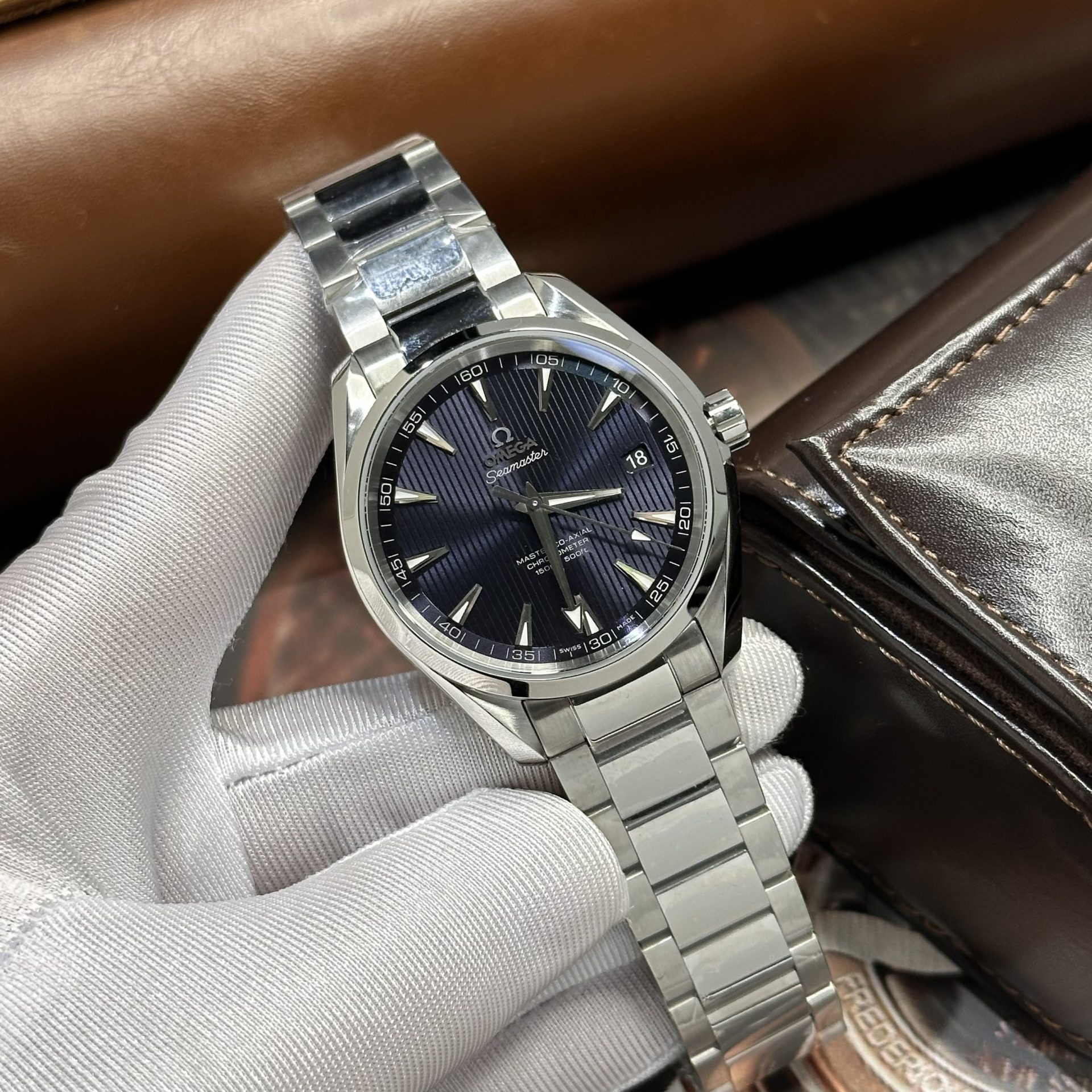 Omega Seamaster Replica Watches Blue Dial VS Factory 41mm