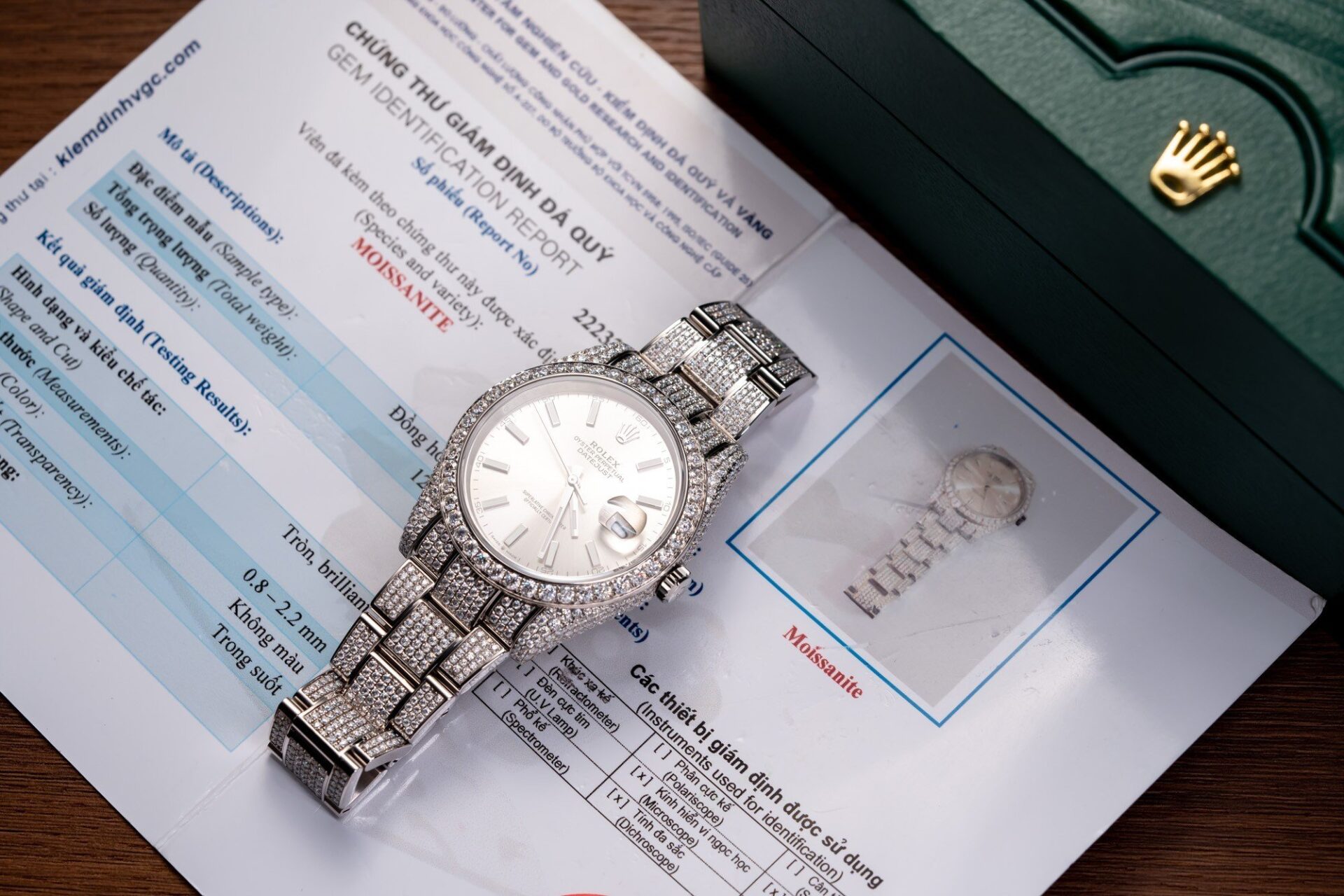 Rolex Datejust 126334 Best Replica Watch With Full Diamond Moissanite 41mm