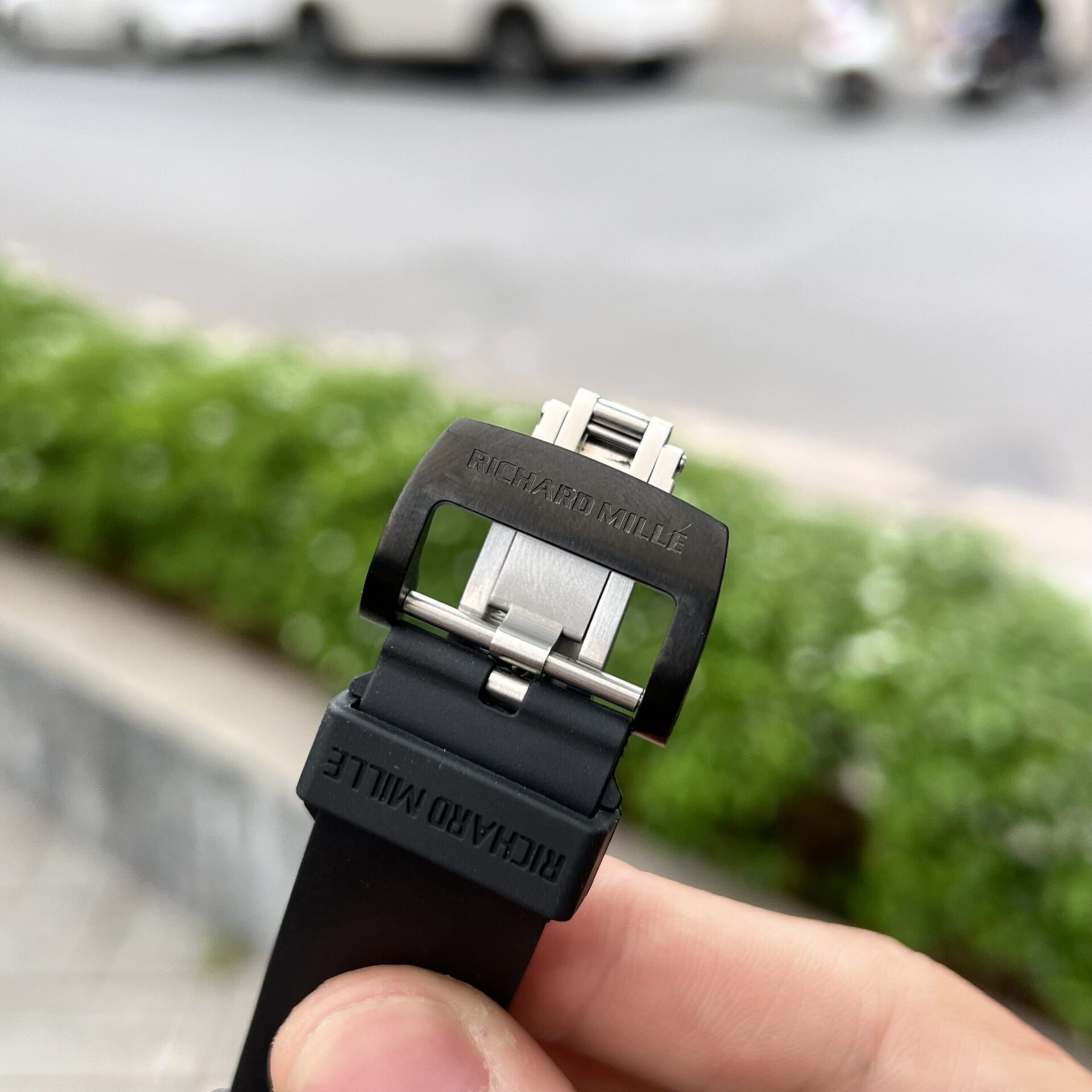 Richard Mille Replica Watch RM052 Tourbillon Skull Carbon Rubber Strap 43mm