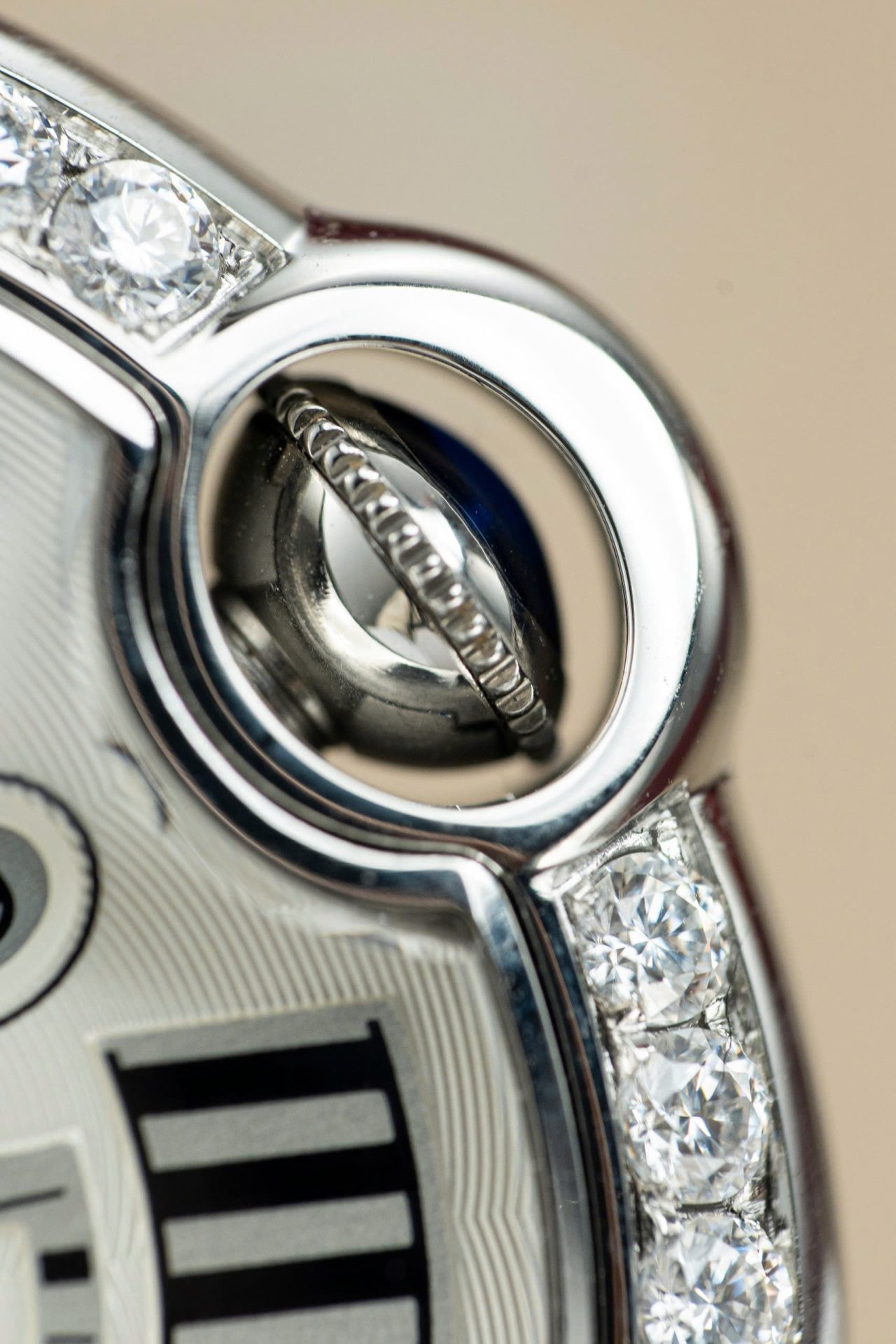 Cartier Ballon Bleu WE9009Z3 White Dial Replica Watch Bezel Diamond Moissanite AF Factory 42mm