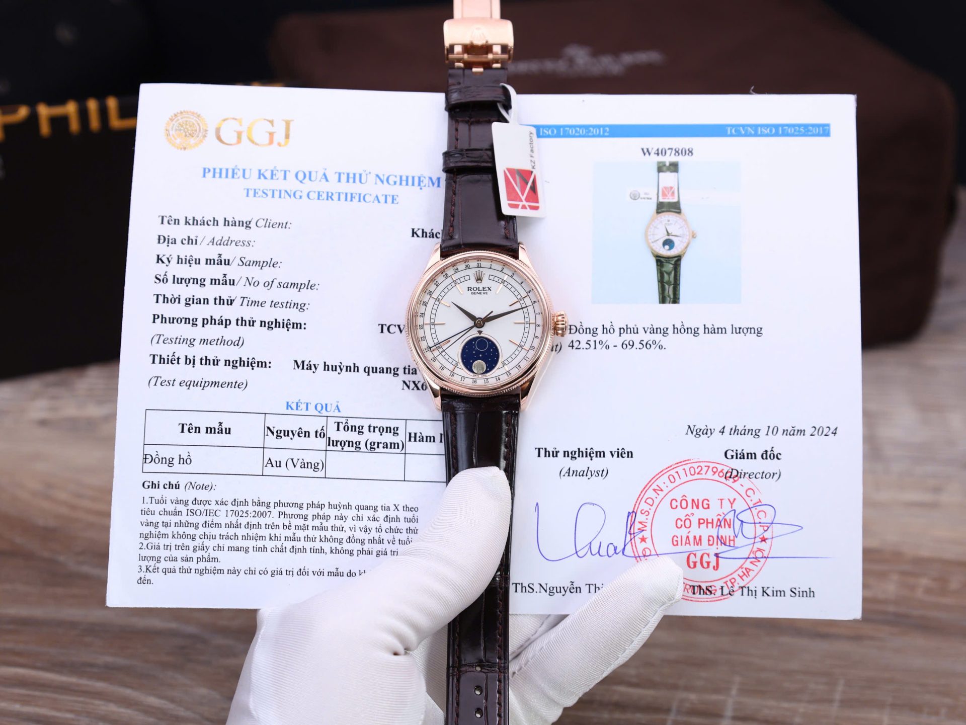 Rolex Cellini Moonphase Replica Watch Gold Wrapped KZ Factory 39mm