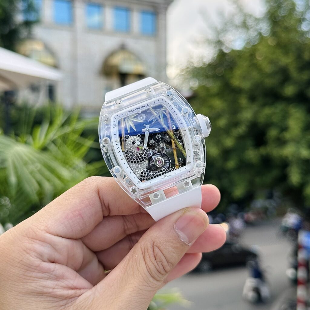 Richard Mille Replica Watch RM26-01 Tourbillon Sapphire Motifs Panda 43mm