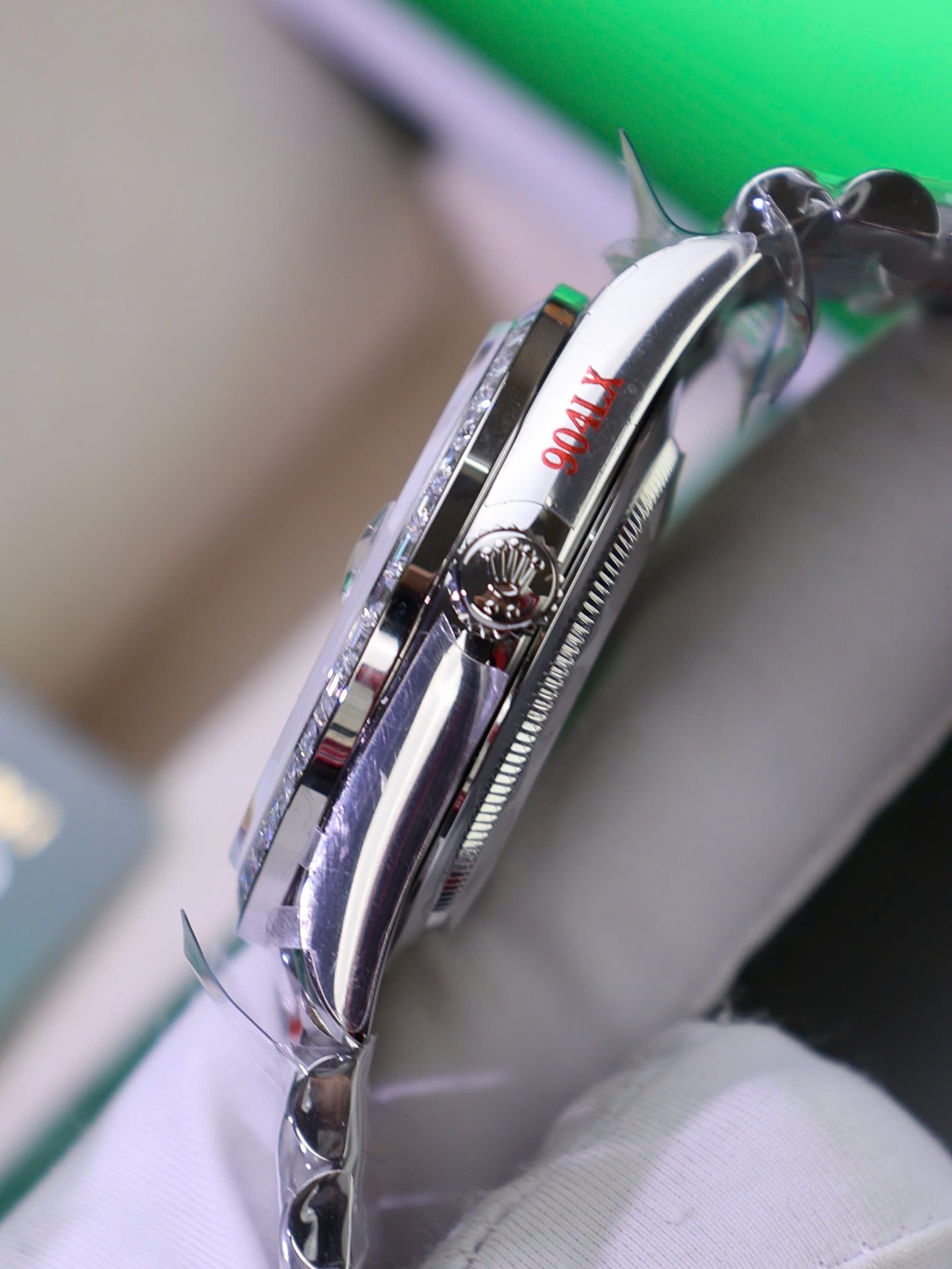 Rolex Day-Date Best Copies Watch Meteorite Wial Custom Diamonds Moissanite Baguette 40mm