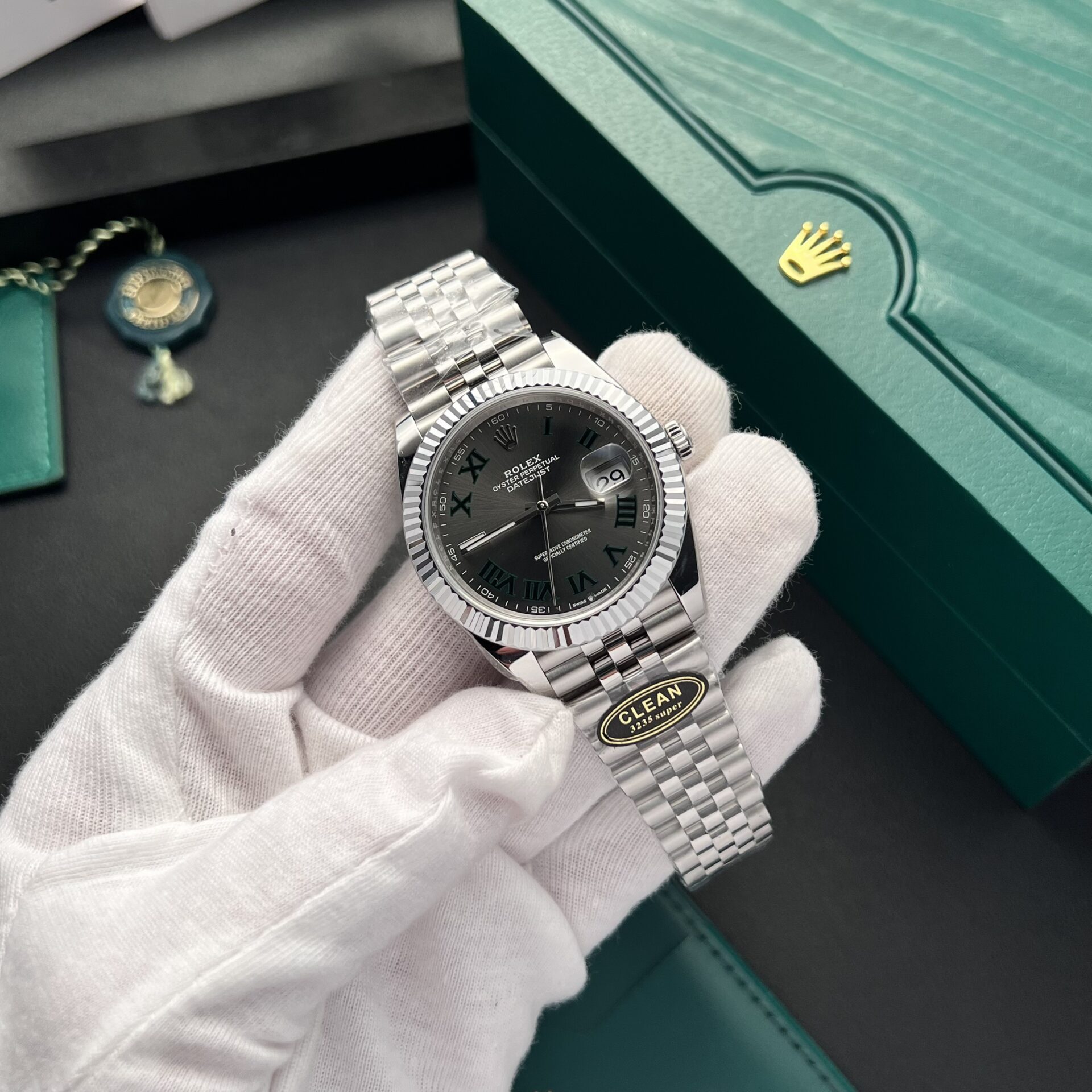 Rolex DateJust 126334 Replica Watches Dial Wimbledon Clean Factory 41mm