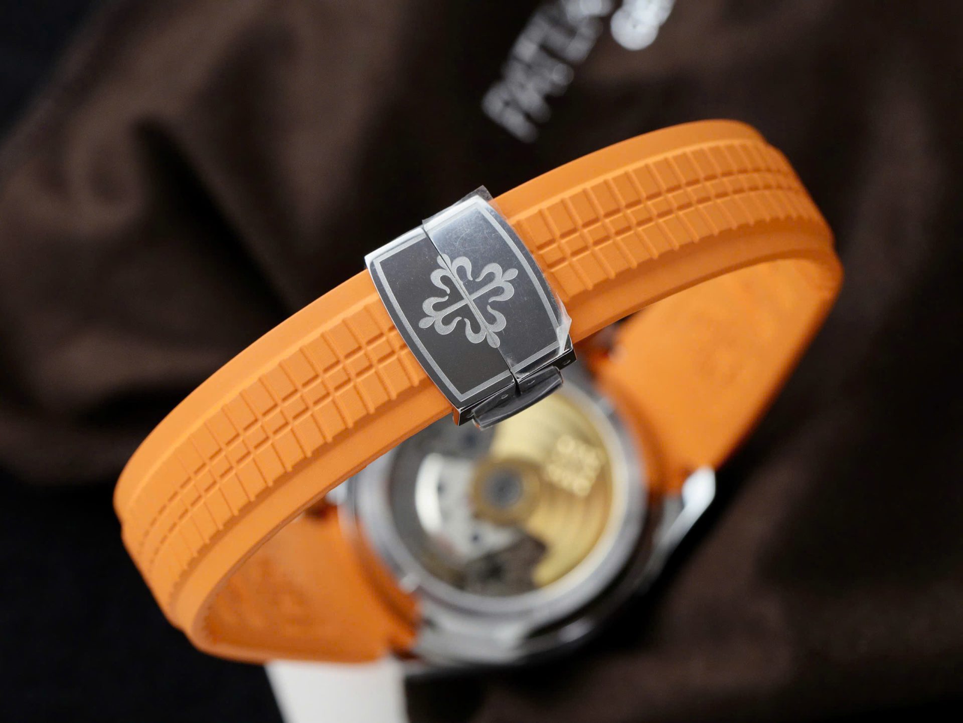Patek Philippe Aquanaut 5968A Replica 11 Watch Orange Rubber Strap 42.2mm