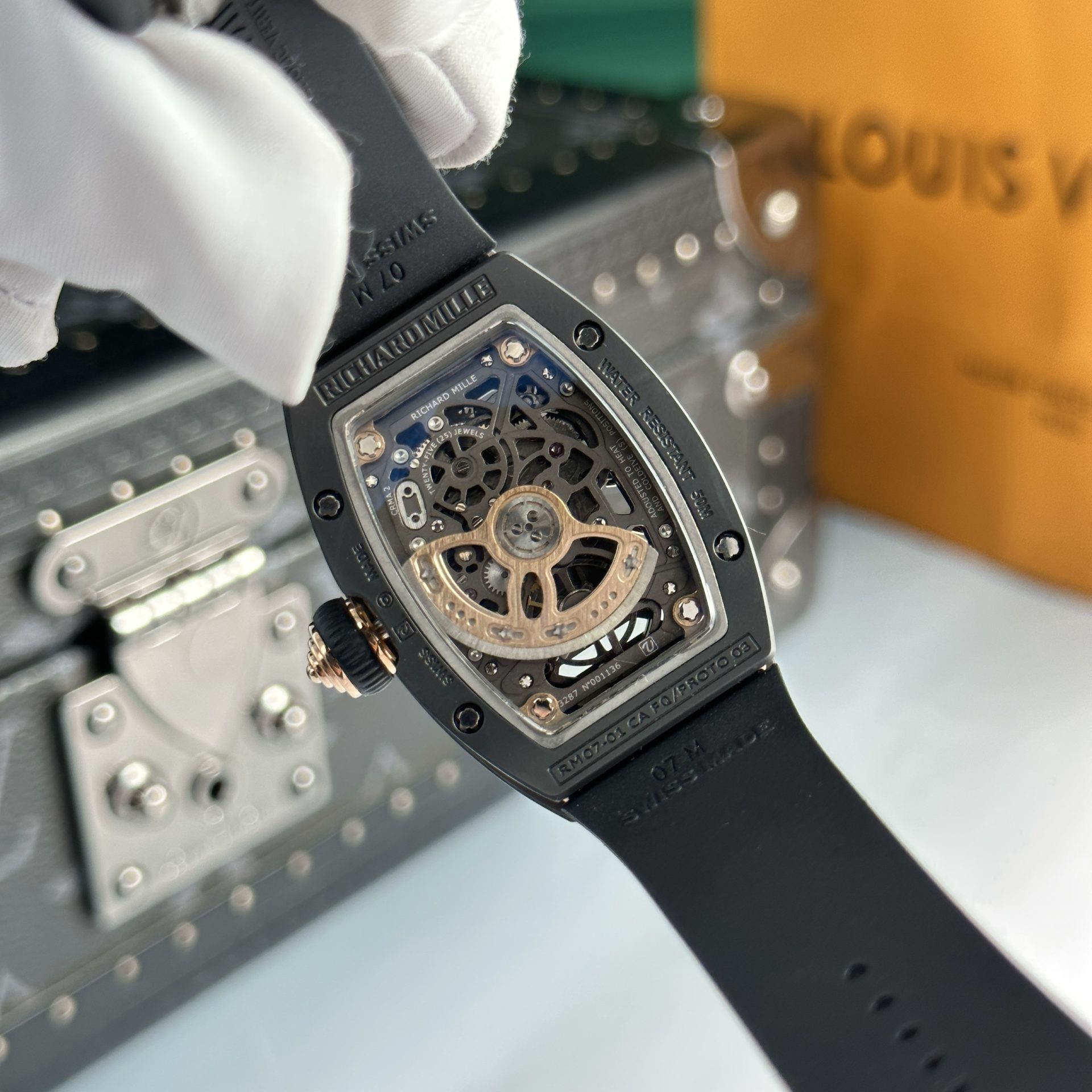 Richard Mille Best Replica Watches RM07 Black Ceramic 36mm