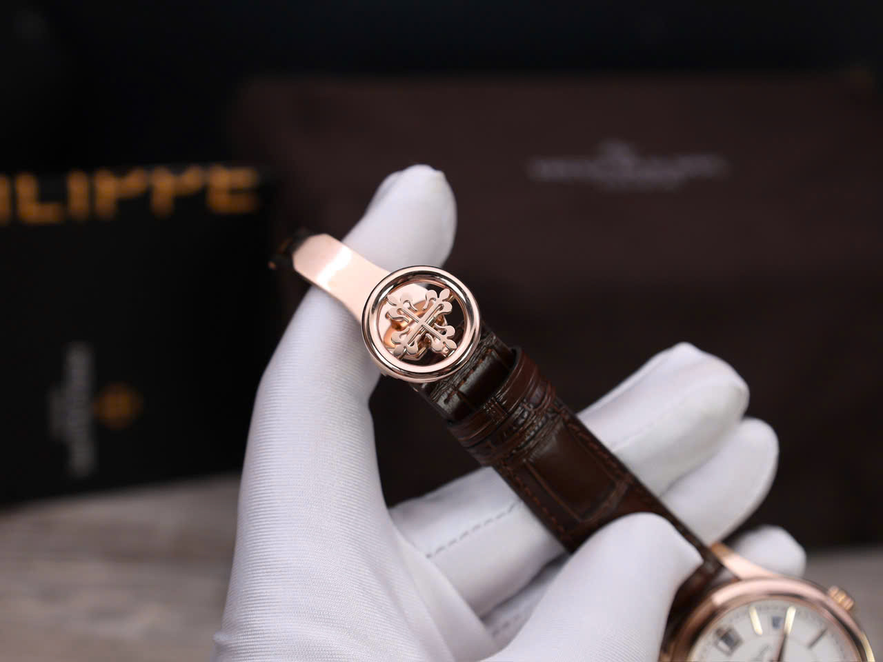 Patek Philippe 5205R 18K Rose Gold Wrapped Replica Watch 40mm