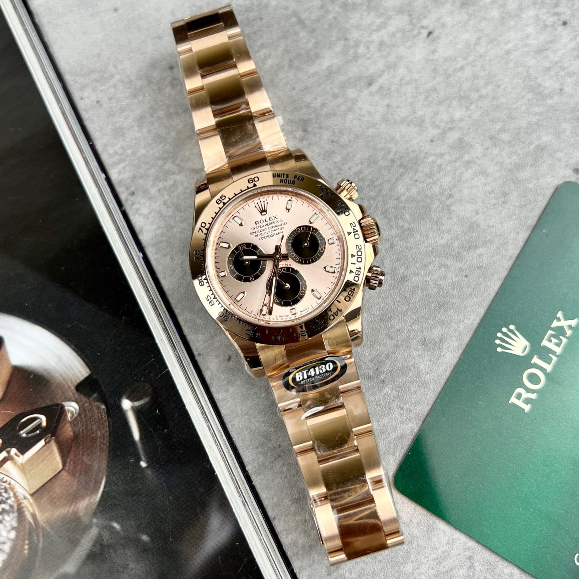 Rolex Replica Watch Daytona 116505 Rose Gold BT Factory 40mm