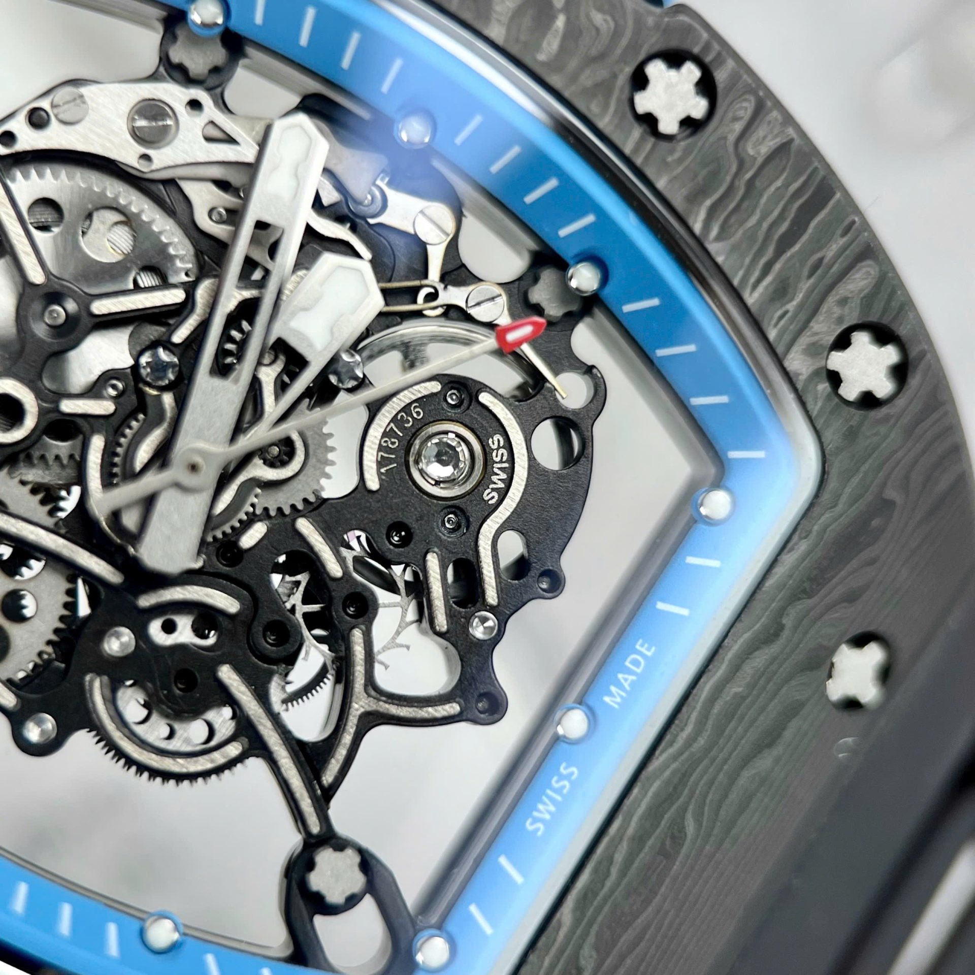 Richard Mille RM055 Replica Watch Full Carbon Case Rubber Strap 45mm