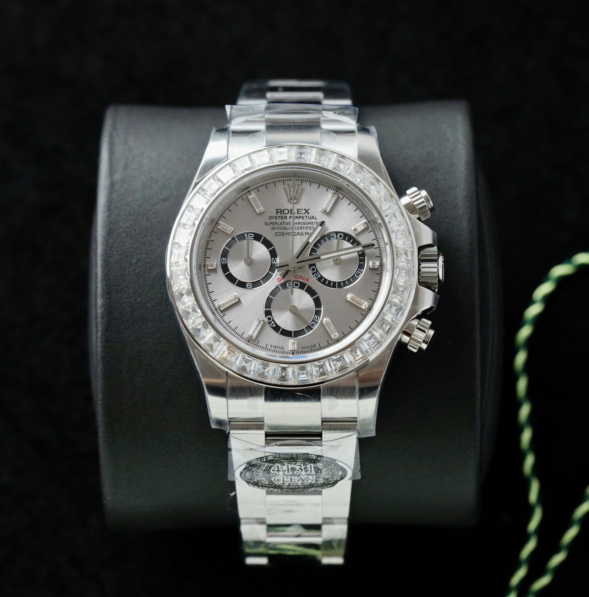 Rolex Daytona 126500 Copies Watch Diamonds Moissanite Custom 40mm