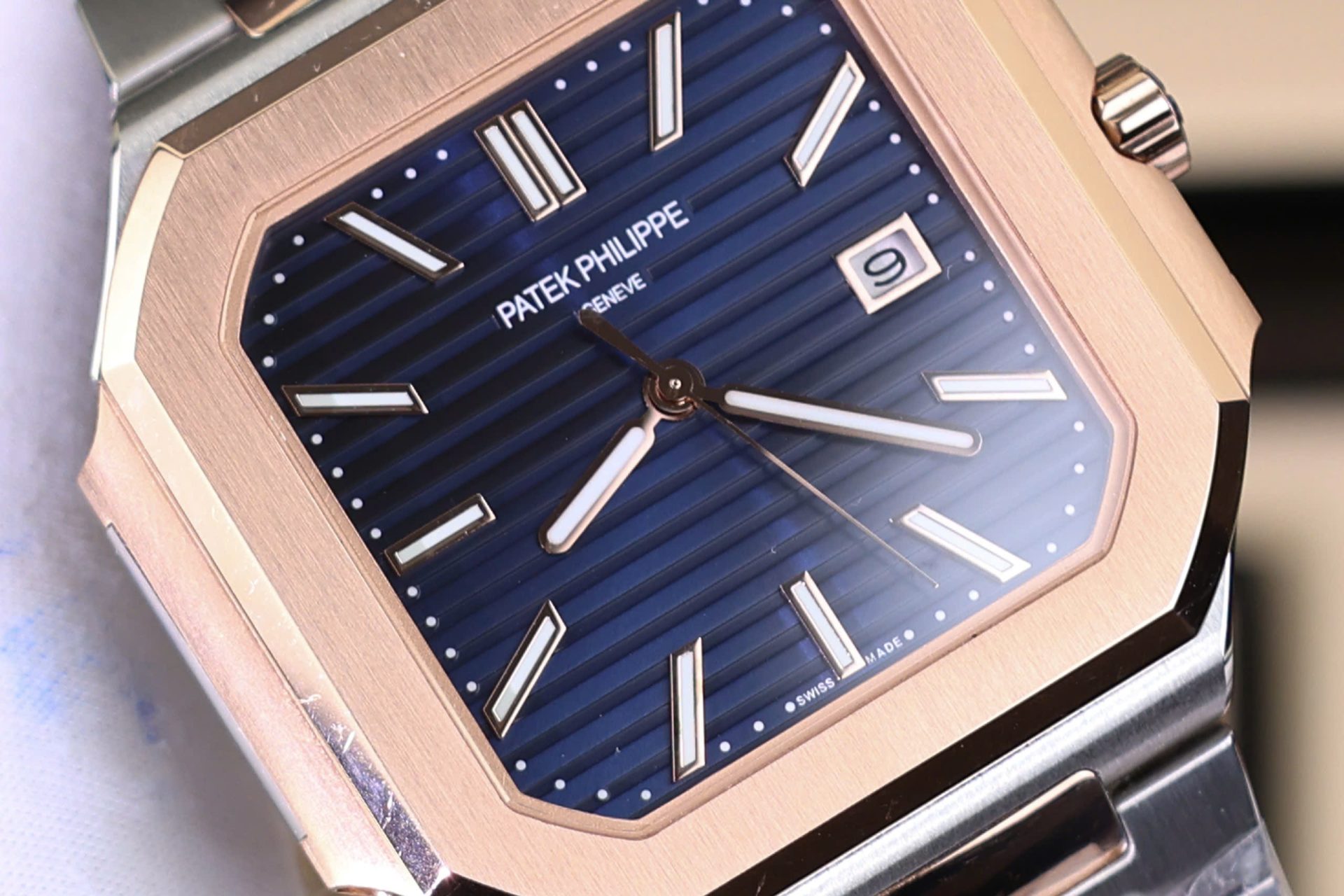 Patek Philippe Cubitus 5821 Demi Rose Gold Replica 11 Watch Dial Blue 45mm