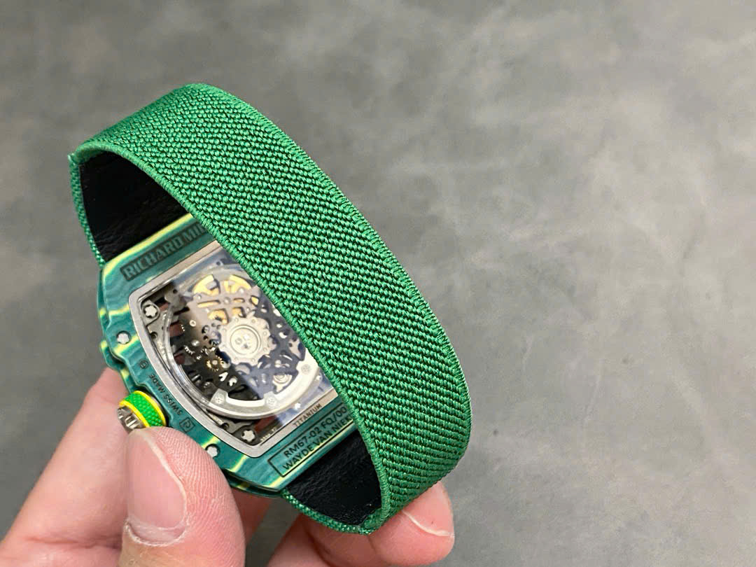 Richard Mille RM67-02 Case Green Carbon Refined Super Light 37 Grams 38.7×47.52mm