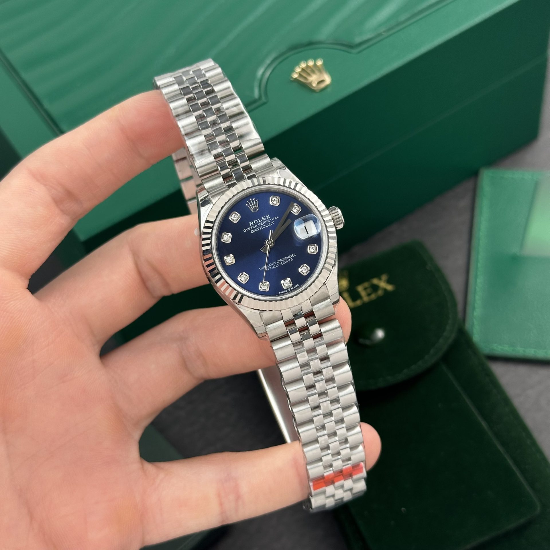 Rolex Clone Watch DateJust Womens Dial Blue 31mm