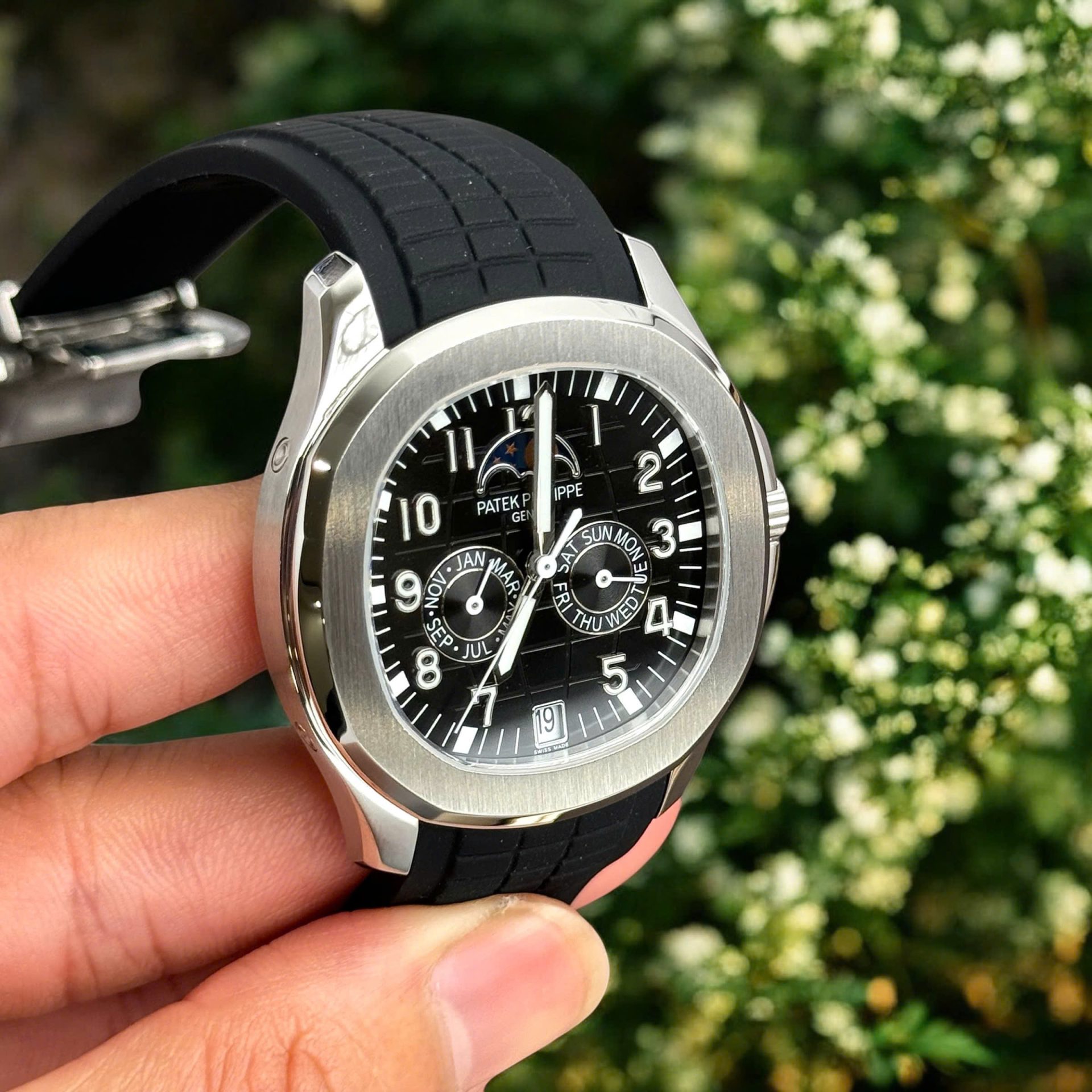 Patek Philippe Aquanaut 5261 Replica Watch Best Quality Black Rubber Strap 40mm