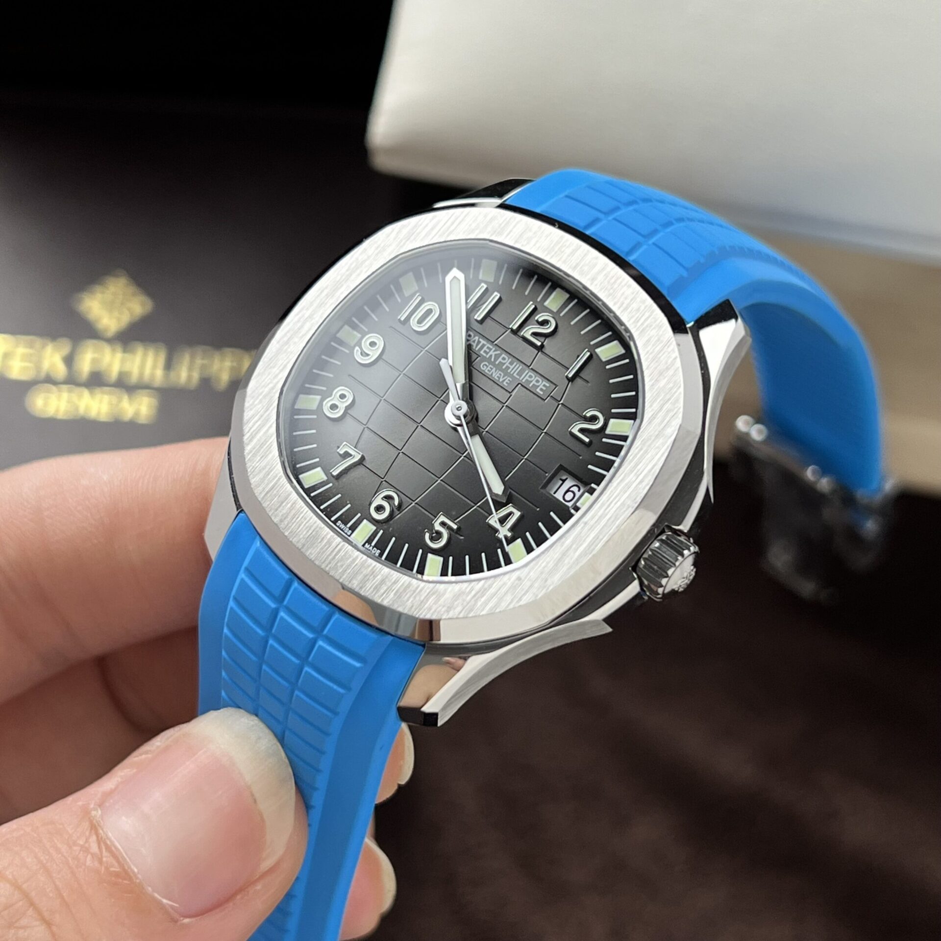 Patek Philippe Replica Watches 5167A Blue Rubber Strap 3K Factory 40mm