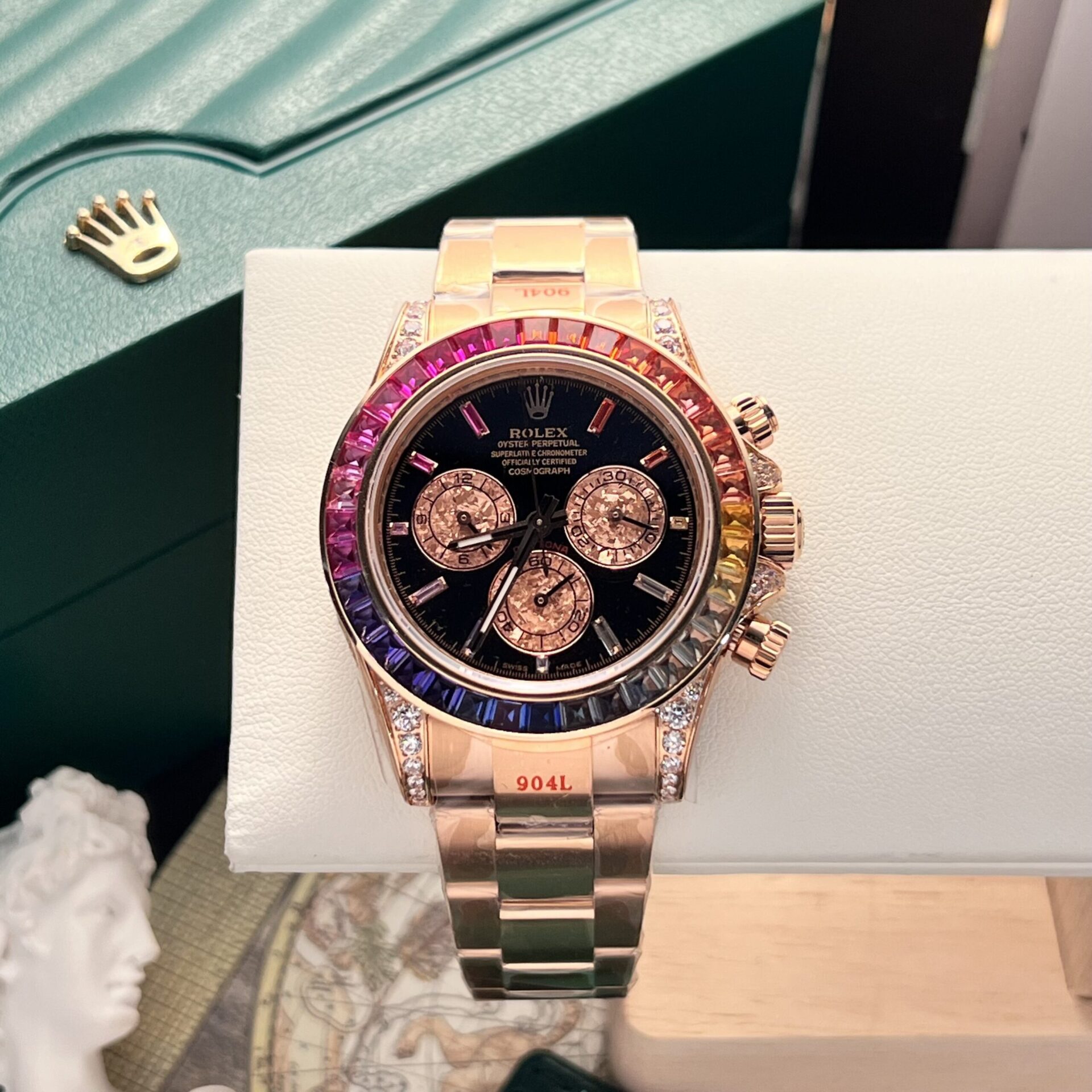 Rolex Best Replica Watch Cosmograph Daytona 116595RBOW Black Dial Noob Factory 40mm