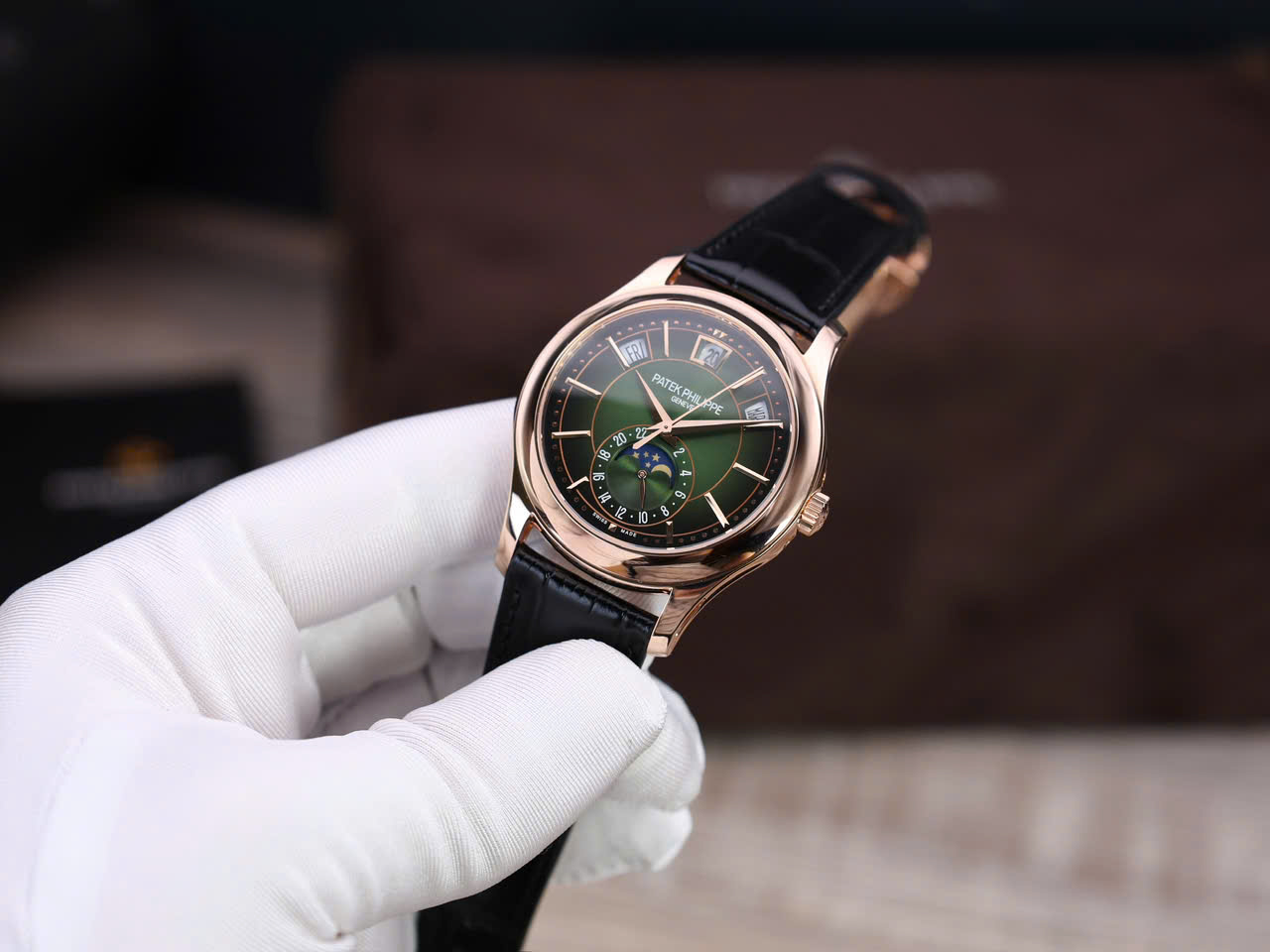 Patek Philippe Replica Watch Complications 5205R Green Dial Gold Wrapped 40mm