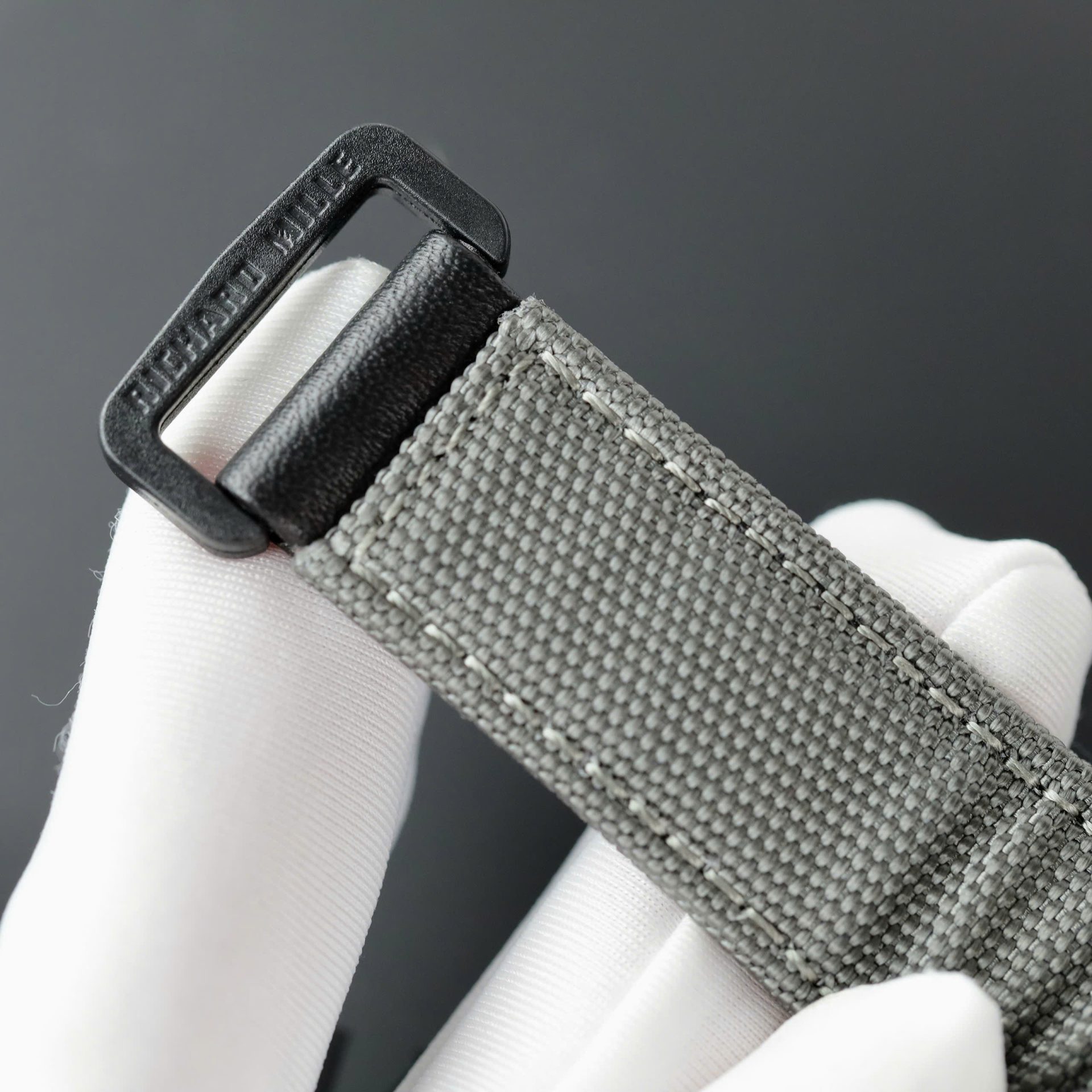 Richard Mille Fake Watch RM88 Smiley Fabic Nato Gray 42mm