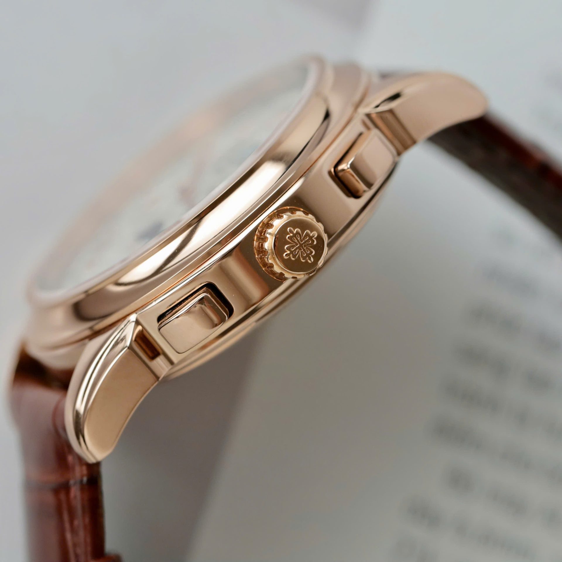 Patek Philippe Fake Watch Perpetal Calendar 5270 White Dial Leather Strap 41mm