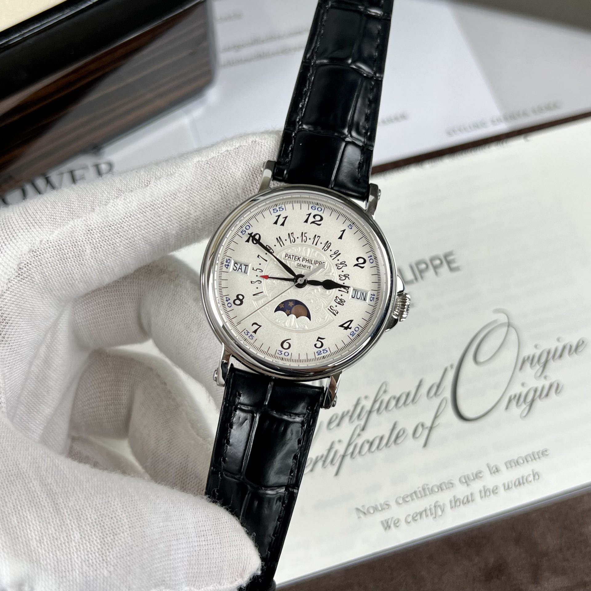 Patek Philippe Replica Watches Grand Complications 5159G White Dial 38mm