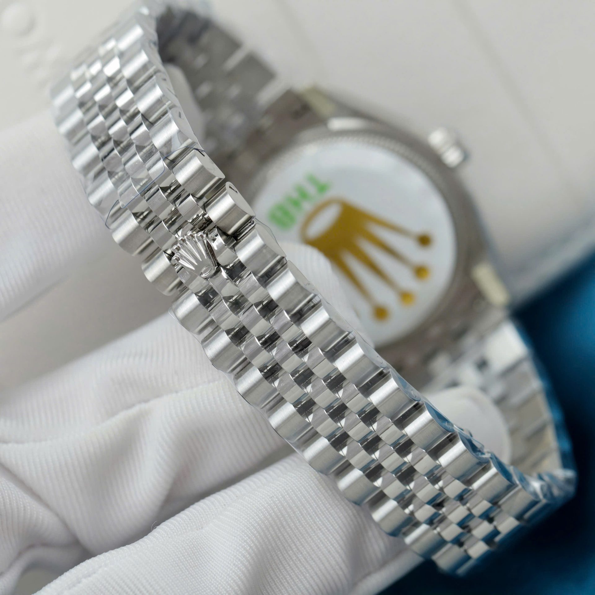 Rolex DateJust Replica Watch Women Blue Flower Dial THB Factory 31mm