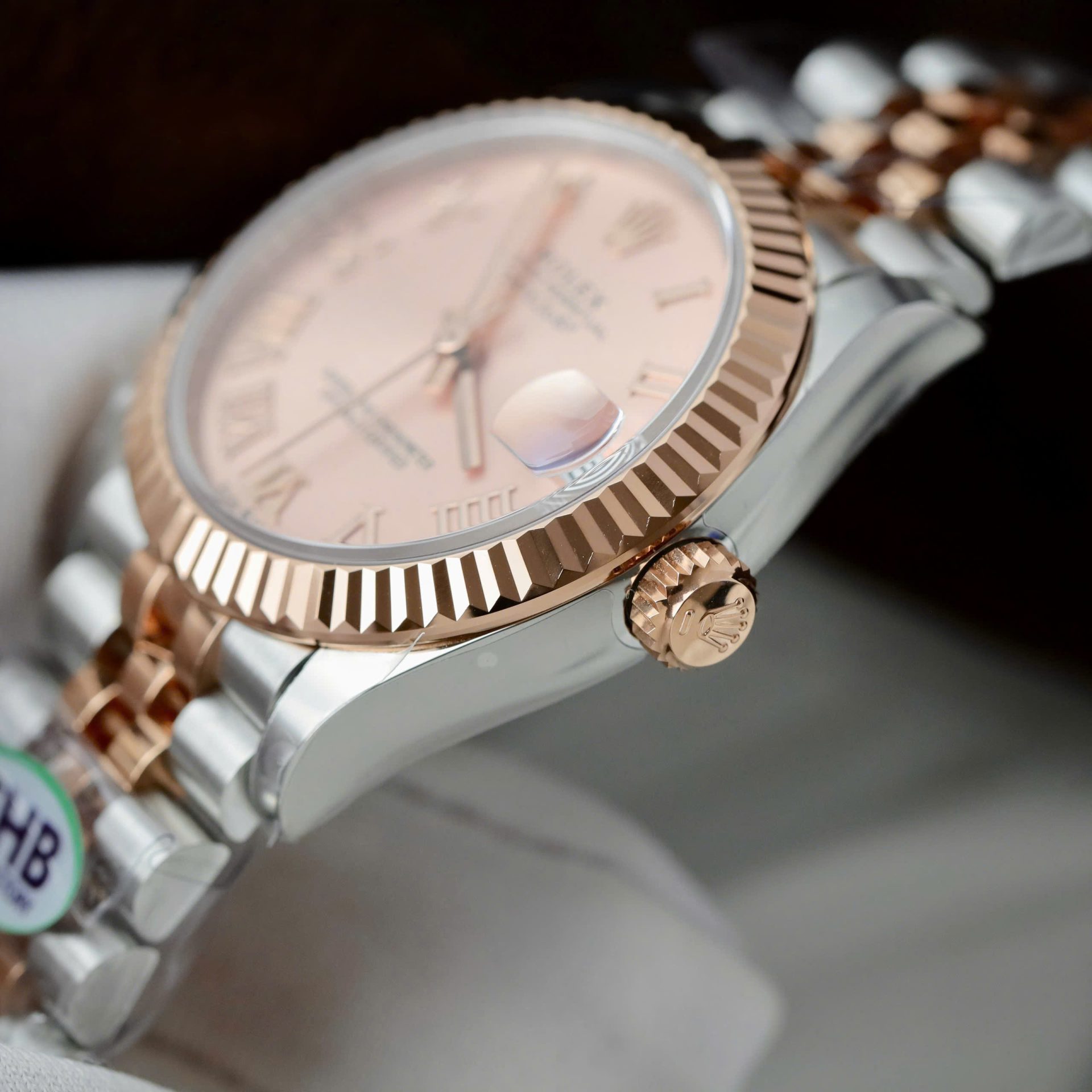 Rolex DateJust Luxury Fake Watches Pink Dial THB Factory 31mm