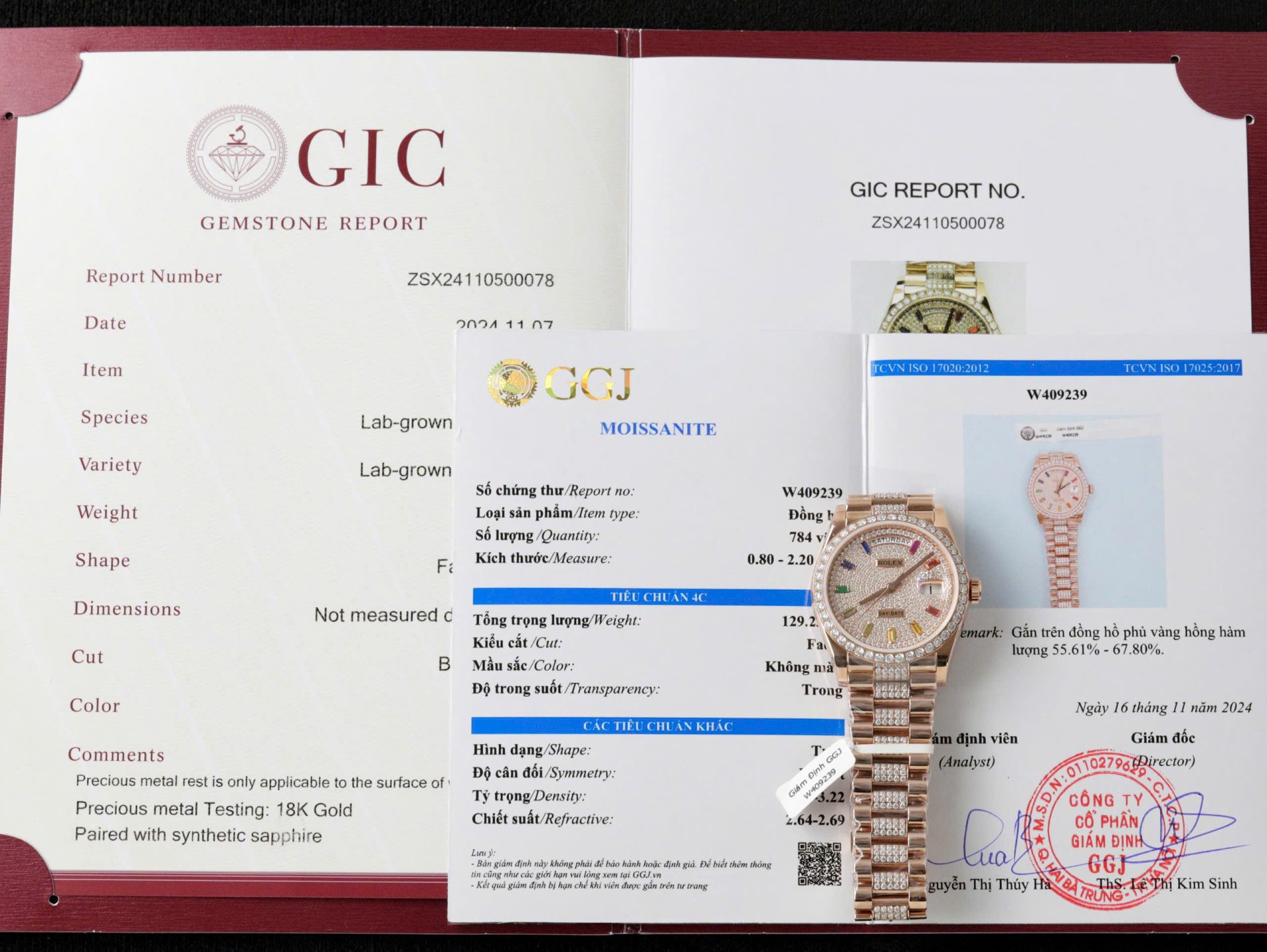 Rolex Day-Date 128395TBR Refined 18K Gold Wrapped   Moissanite Diamonds Best Replicas 36mm