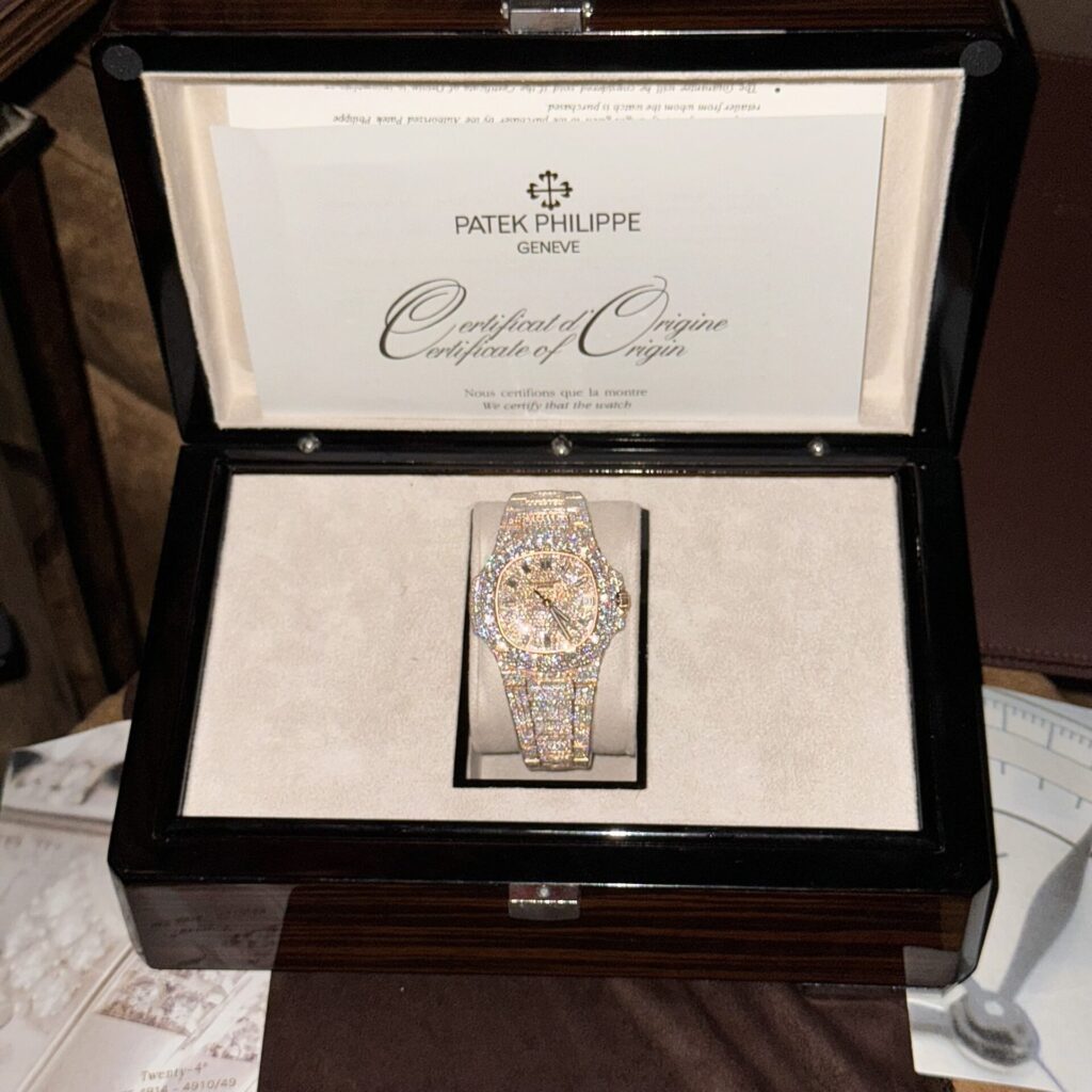 Patek Philippe Best Replica Watch Nautilus 5719 Gold Wrapped   Moissanite Diamonds Custom 40mm