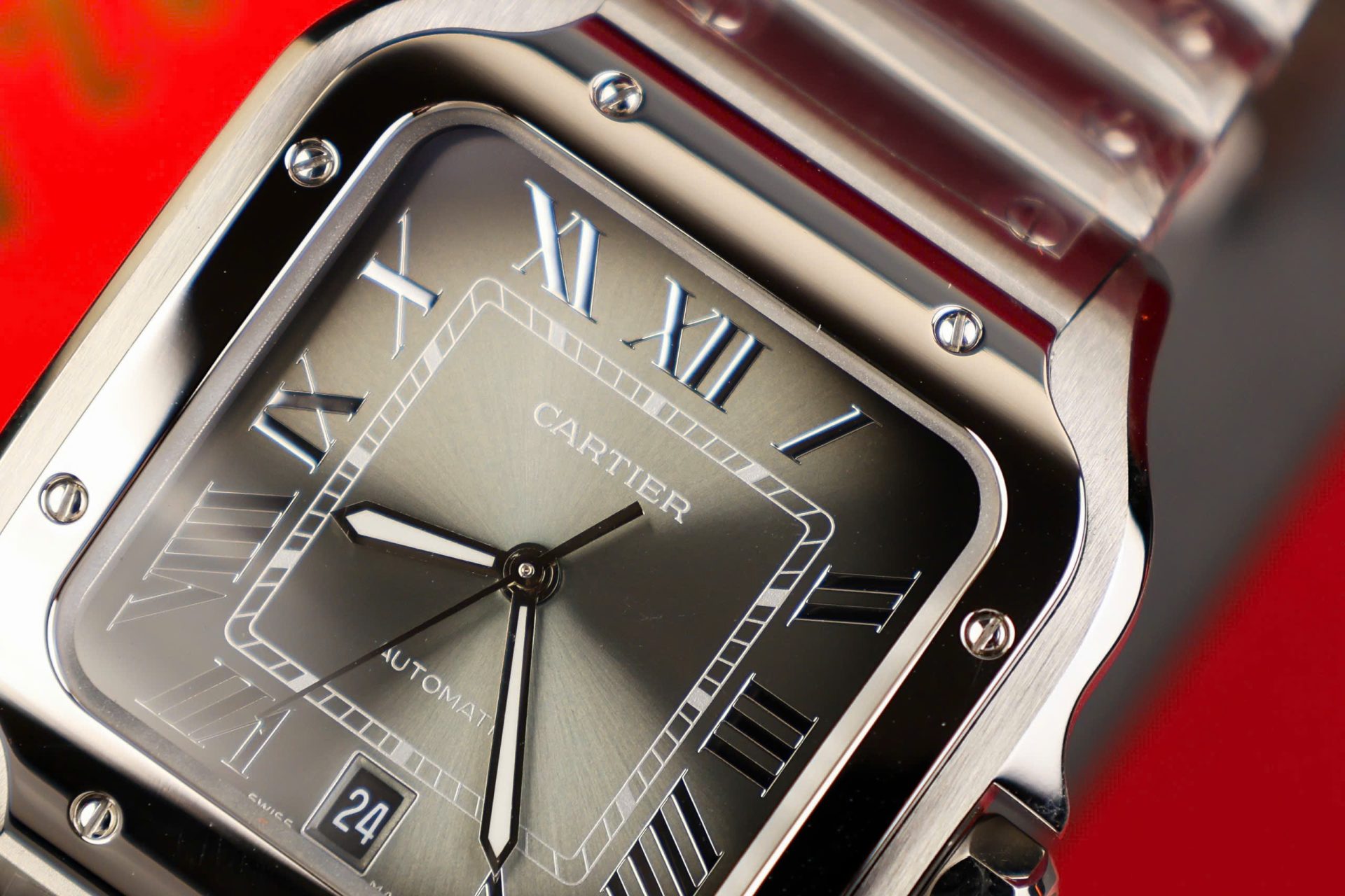 Cartier Santos Replica 11 Watch Gray Dial AF Factory 39.8mm