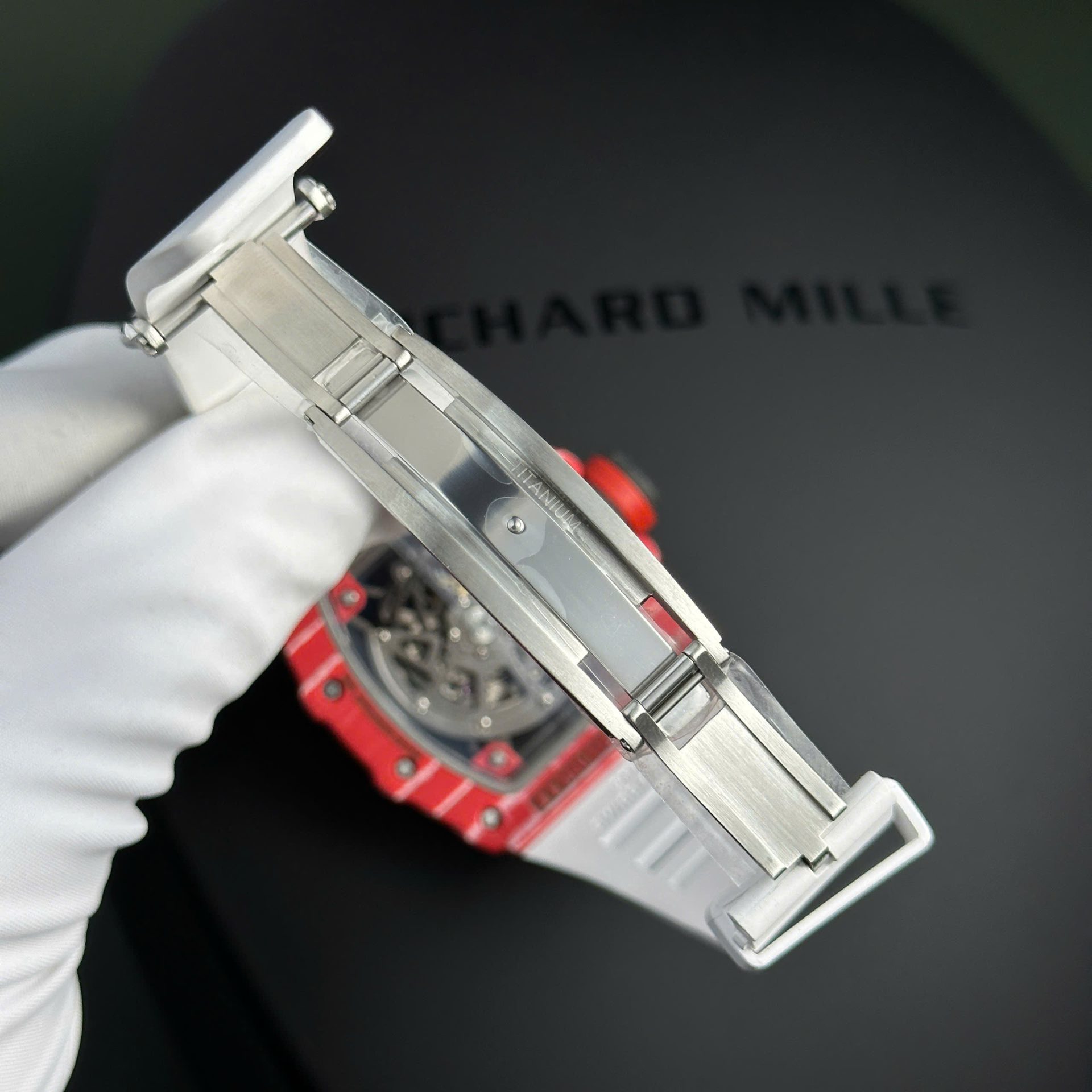 Richard Mille Replica Watch RM35-02 Rafael Nadal Red Quartz TPT 44mm