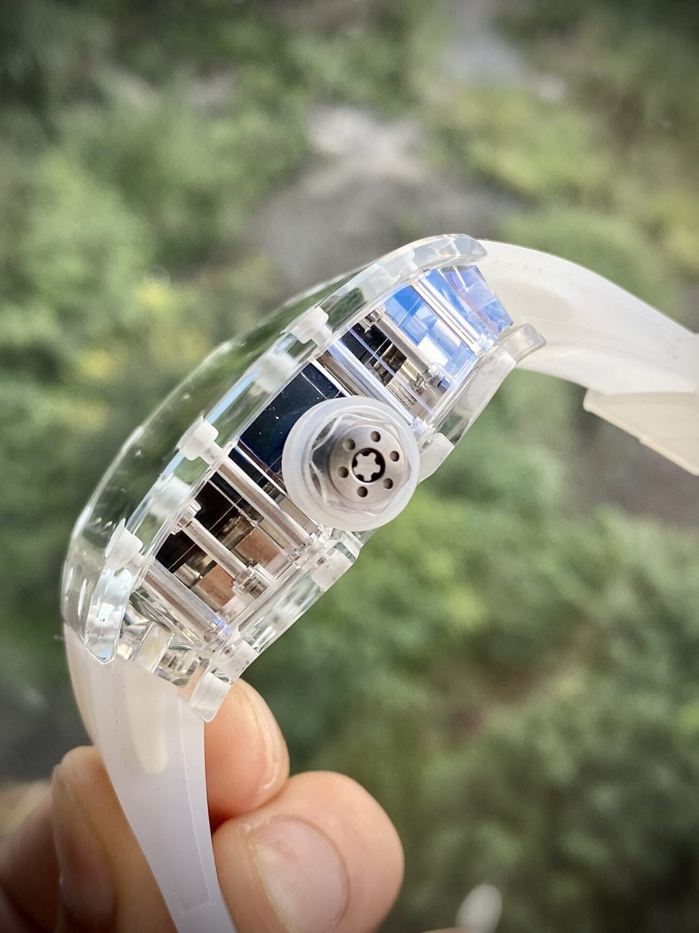 Richard Mille Replica Watch RM12-01 Tourbillon Sapphire Rubber Strap 44mm