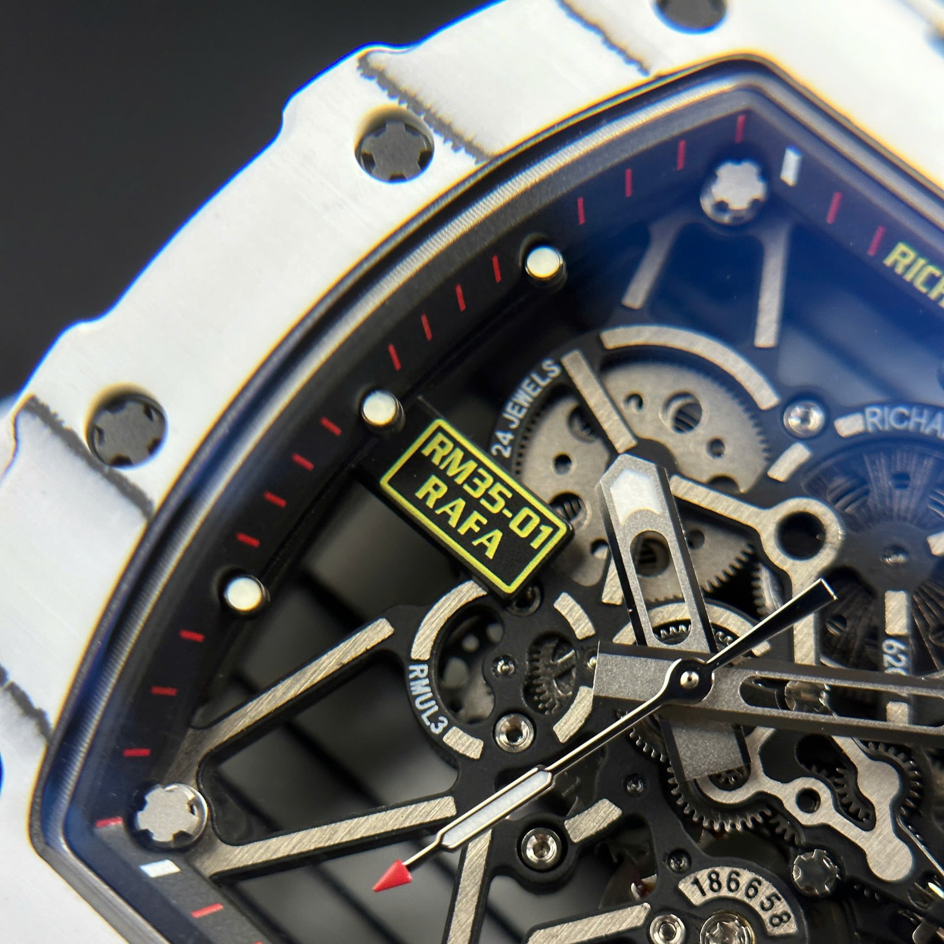 Richard Mille RM35-01 Rafael Nadal Red Rubber Strap Replica 1:1 Watch BBR Factory 42mm