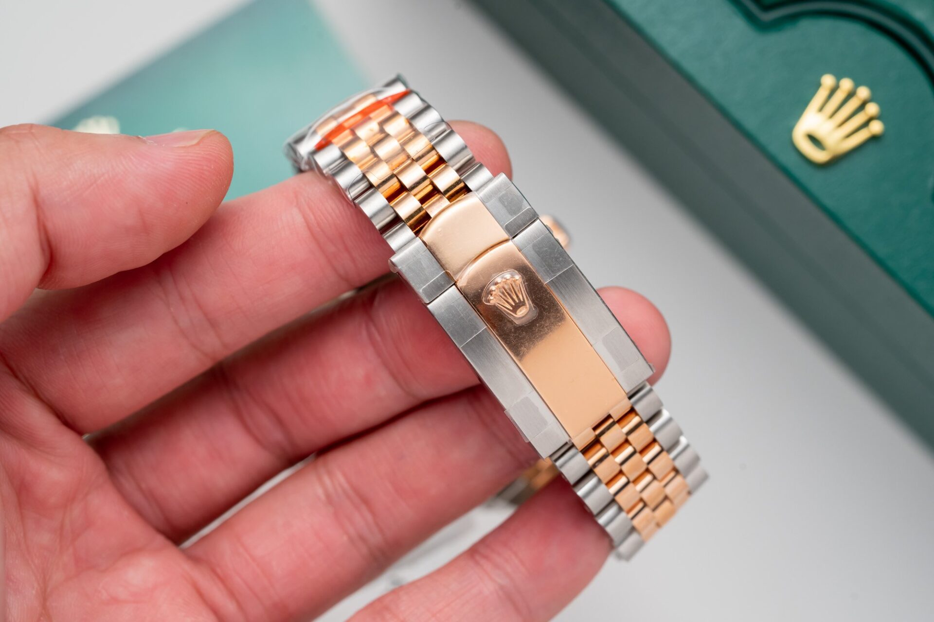 Rolex Best Replica Watch DateJust Rose Gold Wrapped Wimbledon Dial GM Factory 41mm