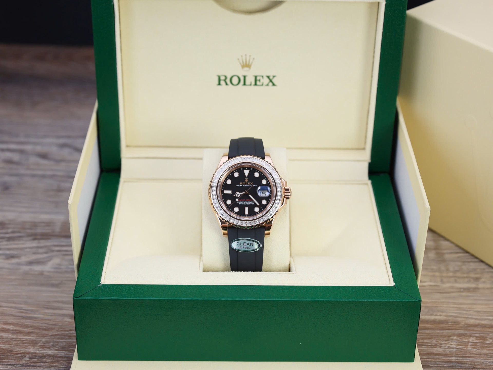 Rolex Yacht-Master Custom Gold Wrapped With Moissanite Baguette Diamond Hong Kong 40mm