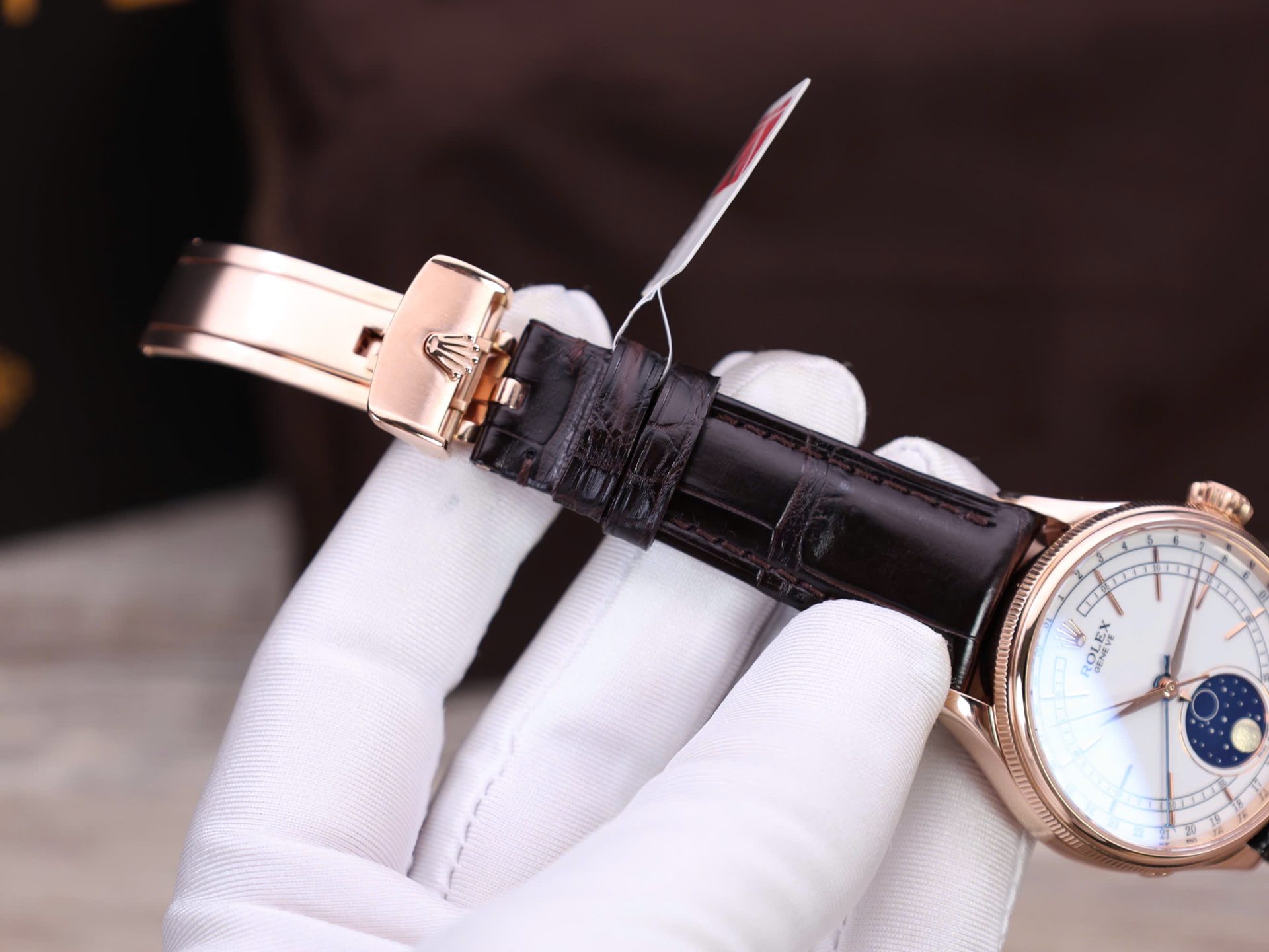 Rolex Cellini Moonphase Replica Watch Gold Wrapped KZ Factory 39mm