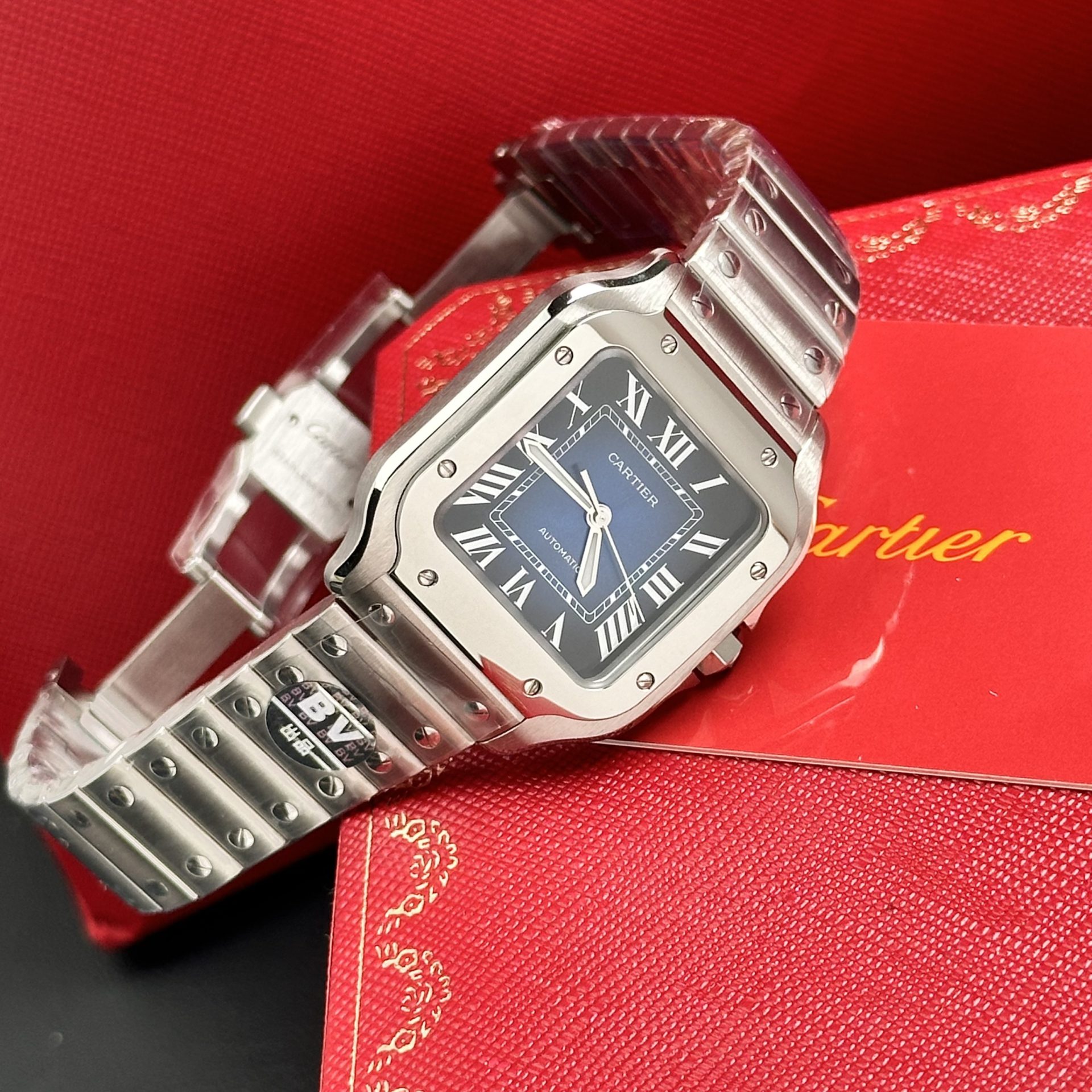 Cartier Replica Watch Santos WSSA0063 Blue Dial BV Factory 35mm