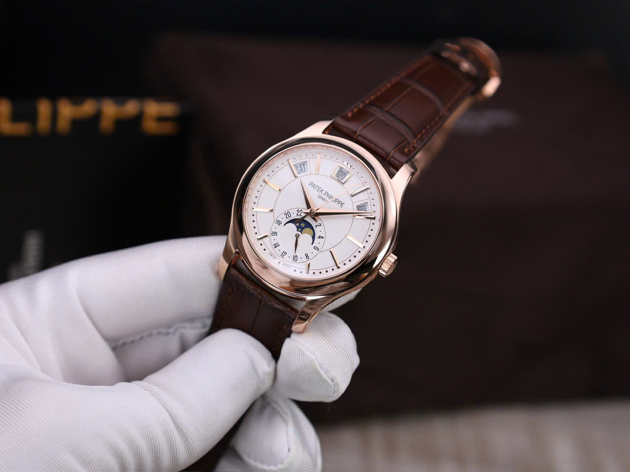 Patek Philippe 5205R 18K Rose Gold Wrapped Replica Watch 40mm