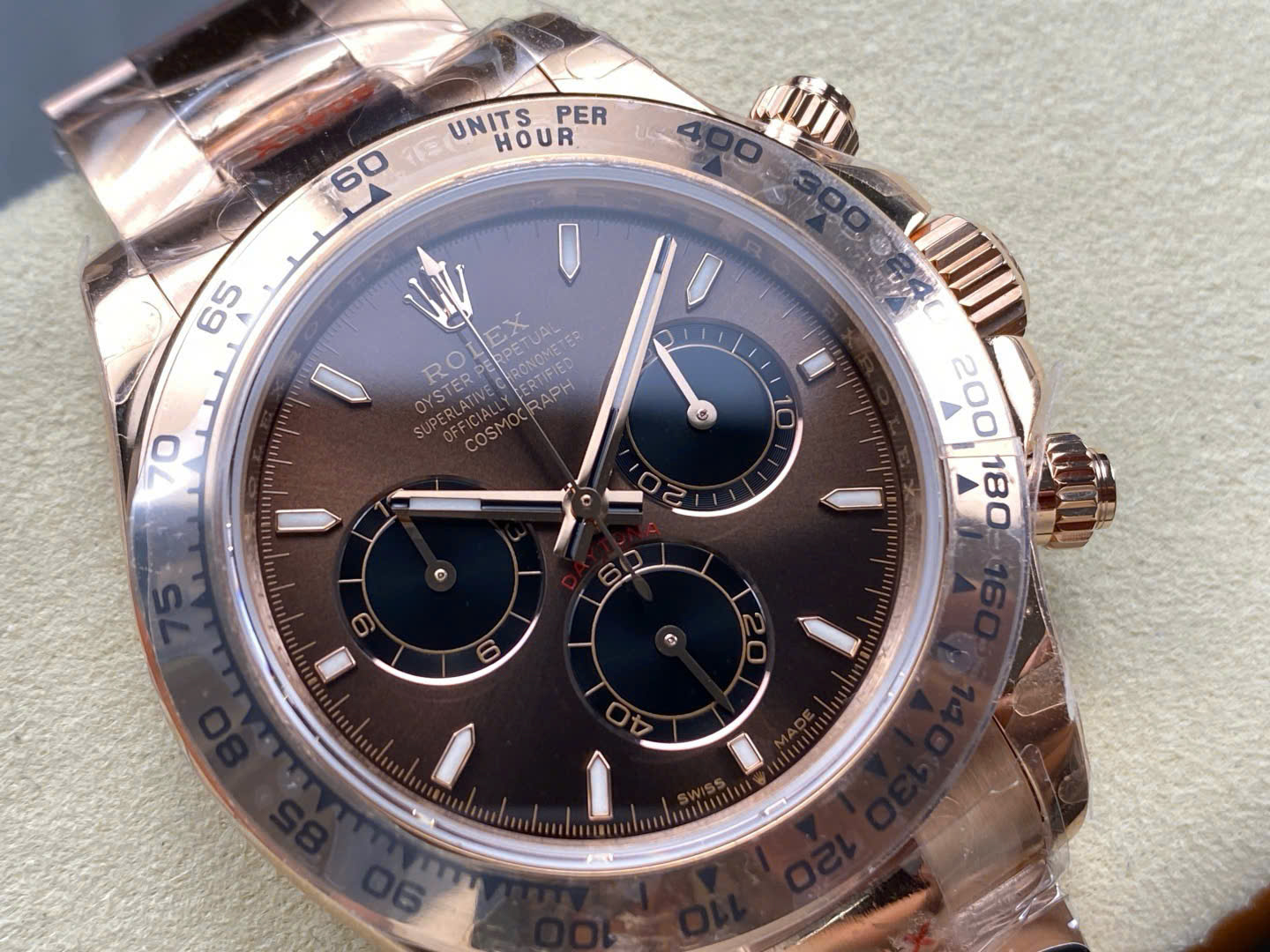 Rolex Cosmograph Daytona M116505BRWTBAR Copies Watches Chocolate Dial Weight 180 Grams QF Factory 40mm