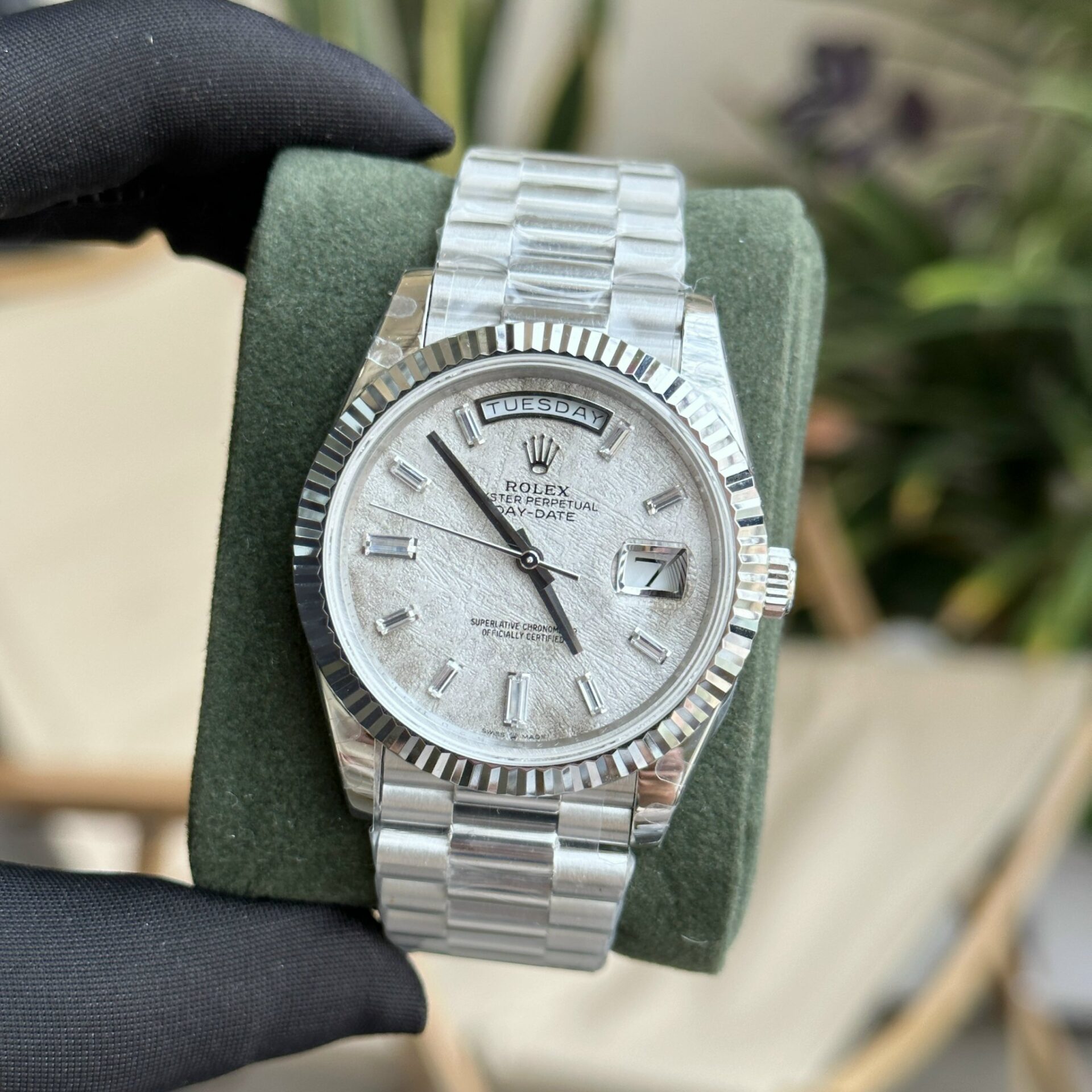 Rolex Replica Watch Day-Date Meteorite Dial President Strap GM Factory 40mm